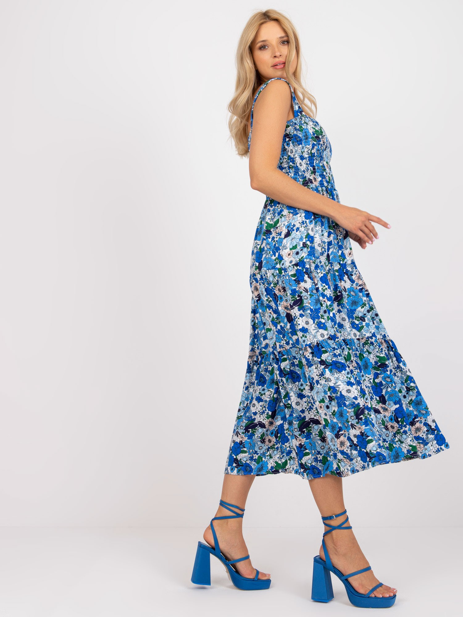 Sukienka Biało-niebieski - obrazek 2