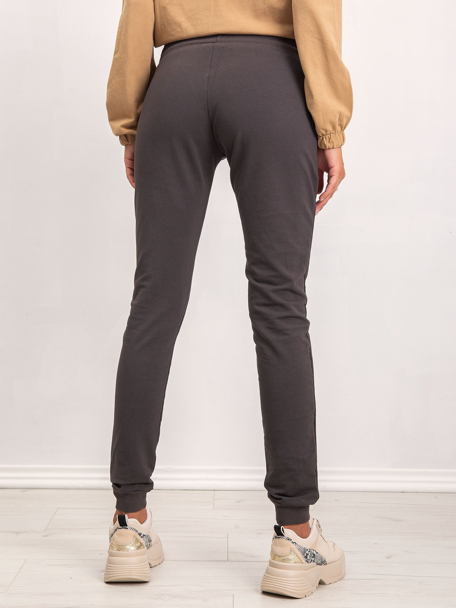 Spodnie dresowe Ciemny khaki - obrazek 2