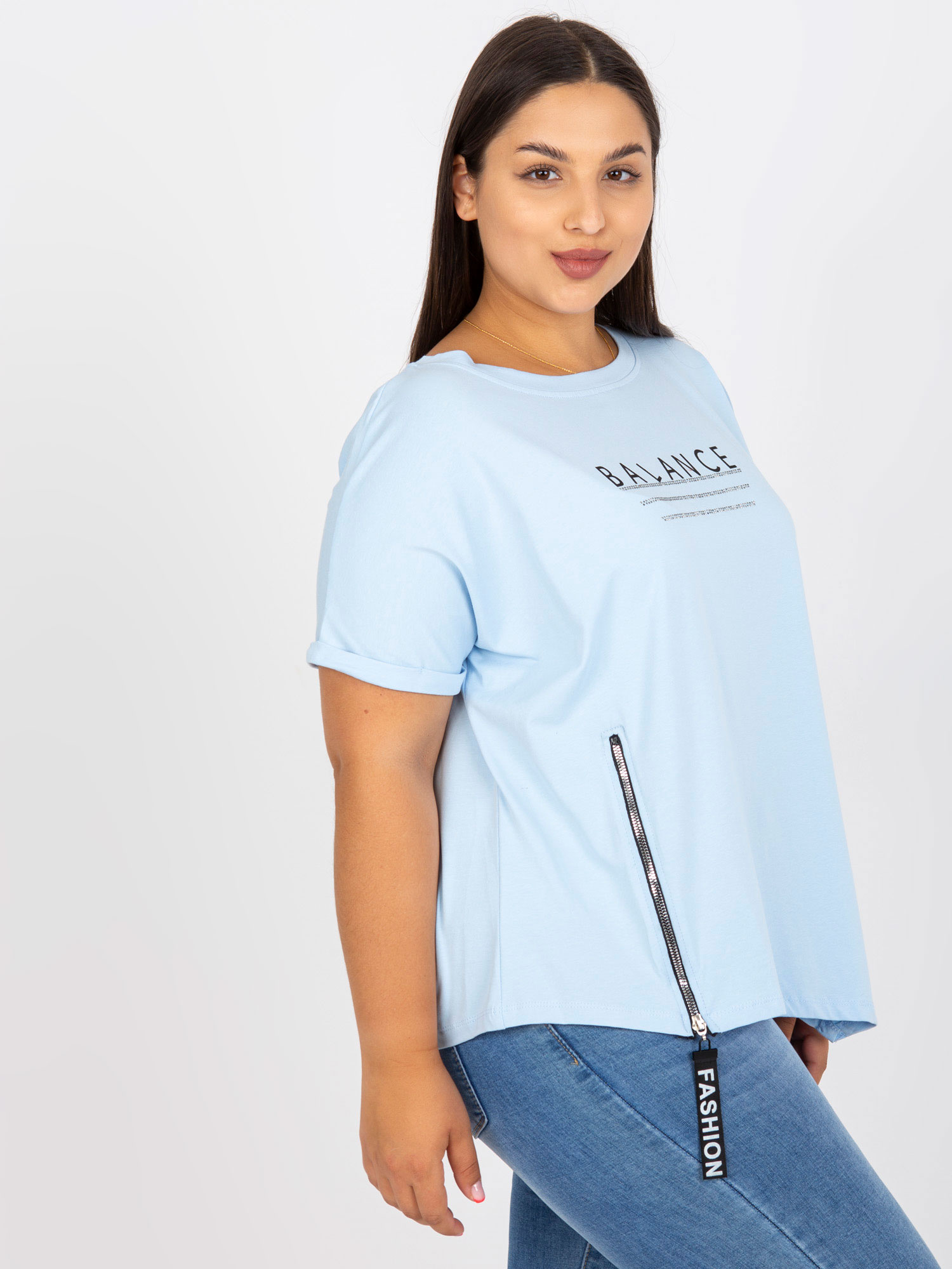 T-shirt Jasny niebieski - obrazek 2