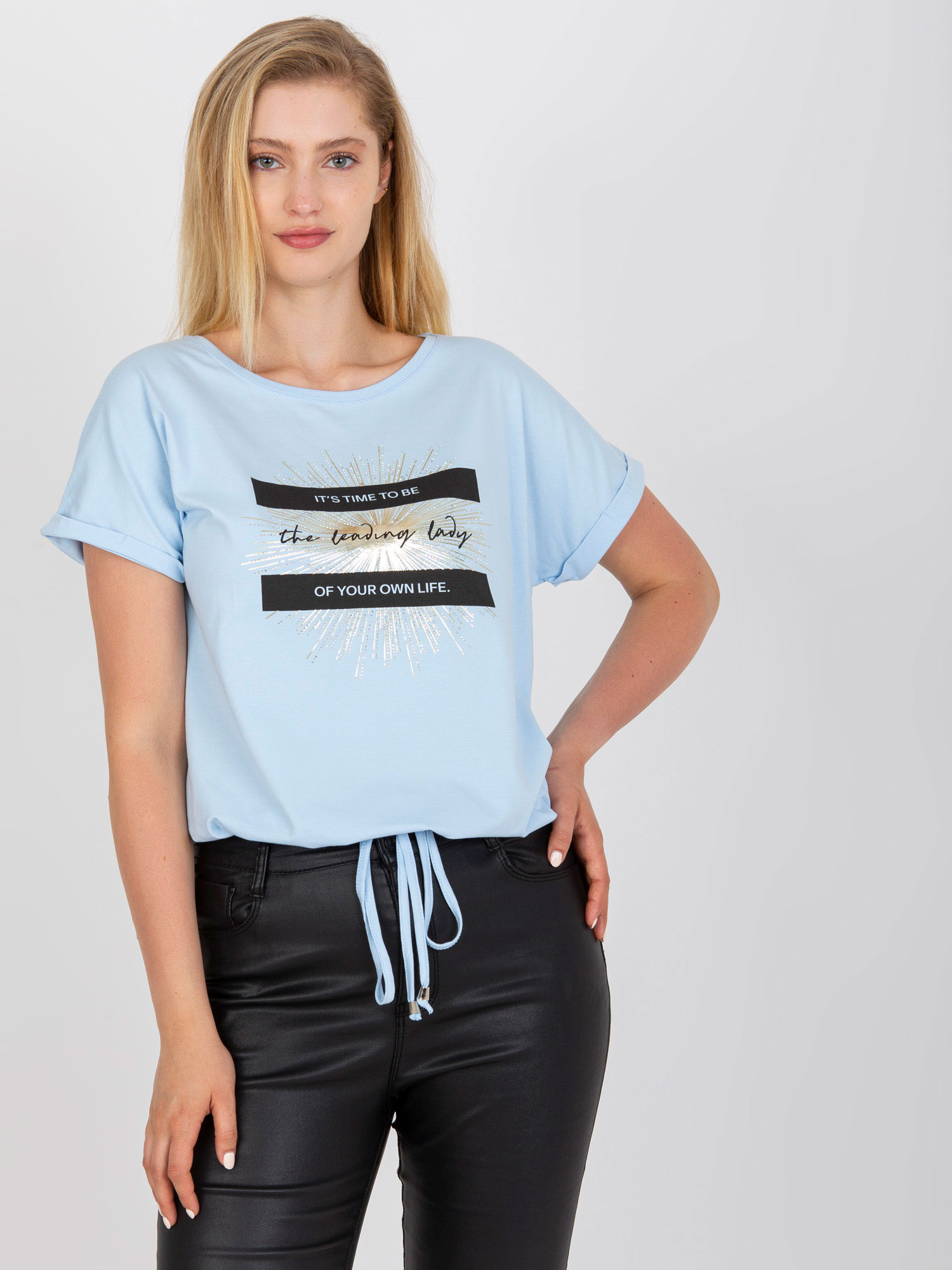 T-shirt Jasny niebieski - obrazek 2