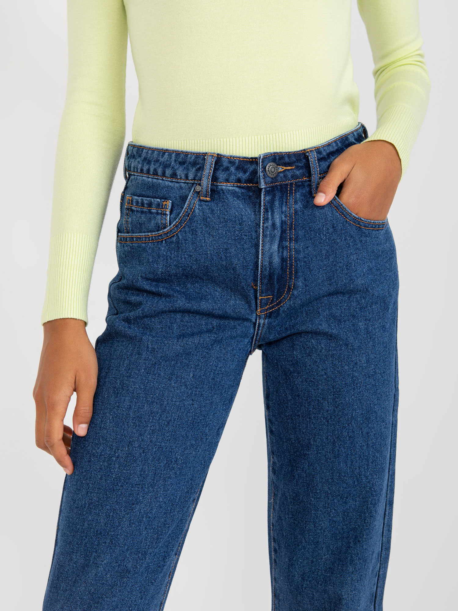 Spodnie jeans Ciemny niebieski - obrazek 3