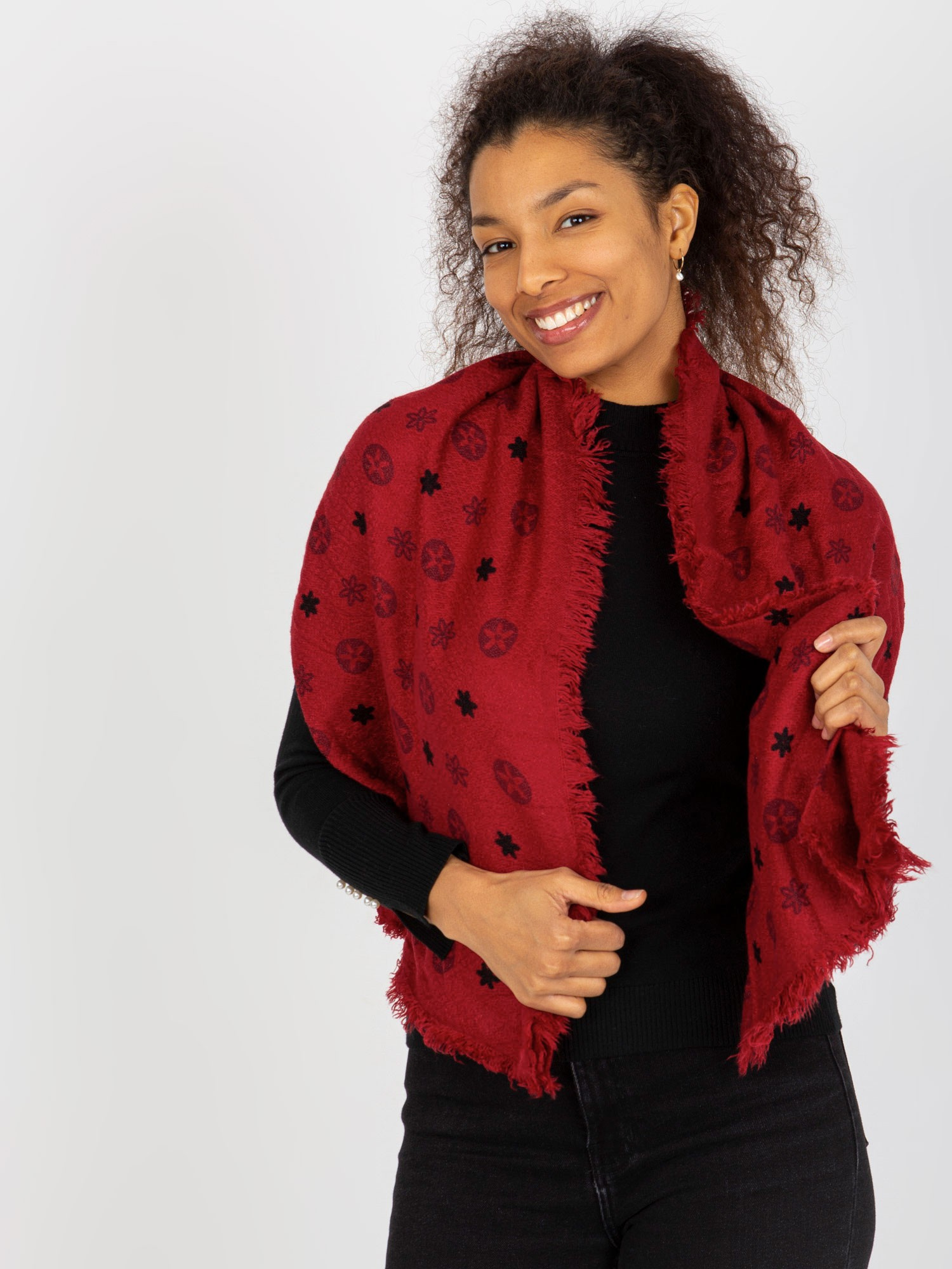 Chustka Ciemny czerwony - obrazek 3