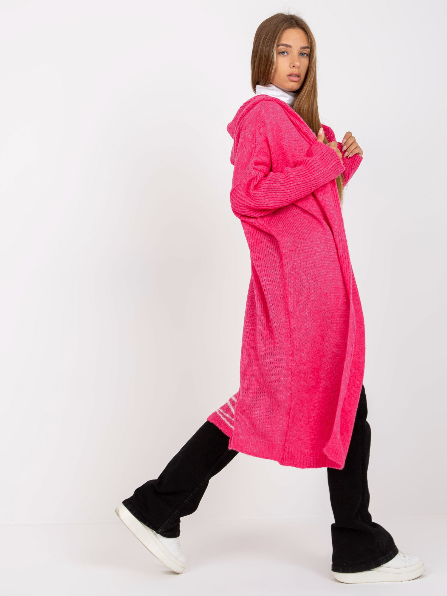 Kardigan Fluo różowy - obrazek 3