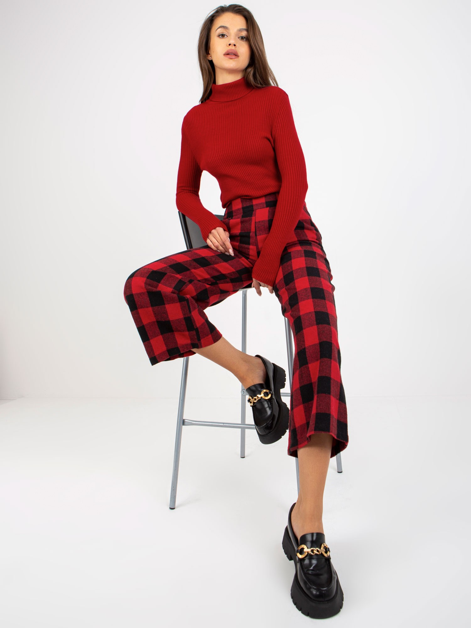 Sweter Ciemny czerwony - obrazek 3