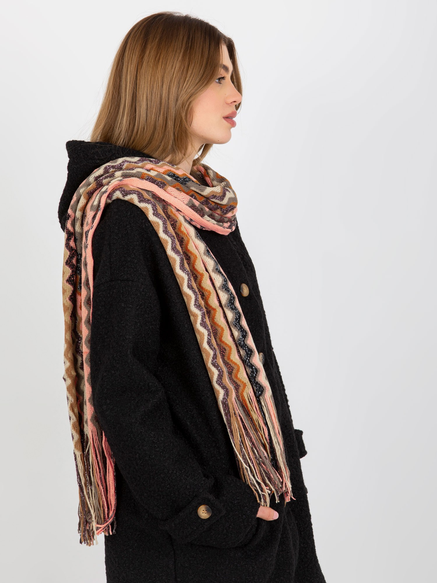 Szalik Jasny różowy - obrazek 3