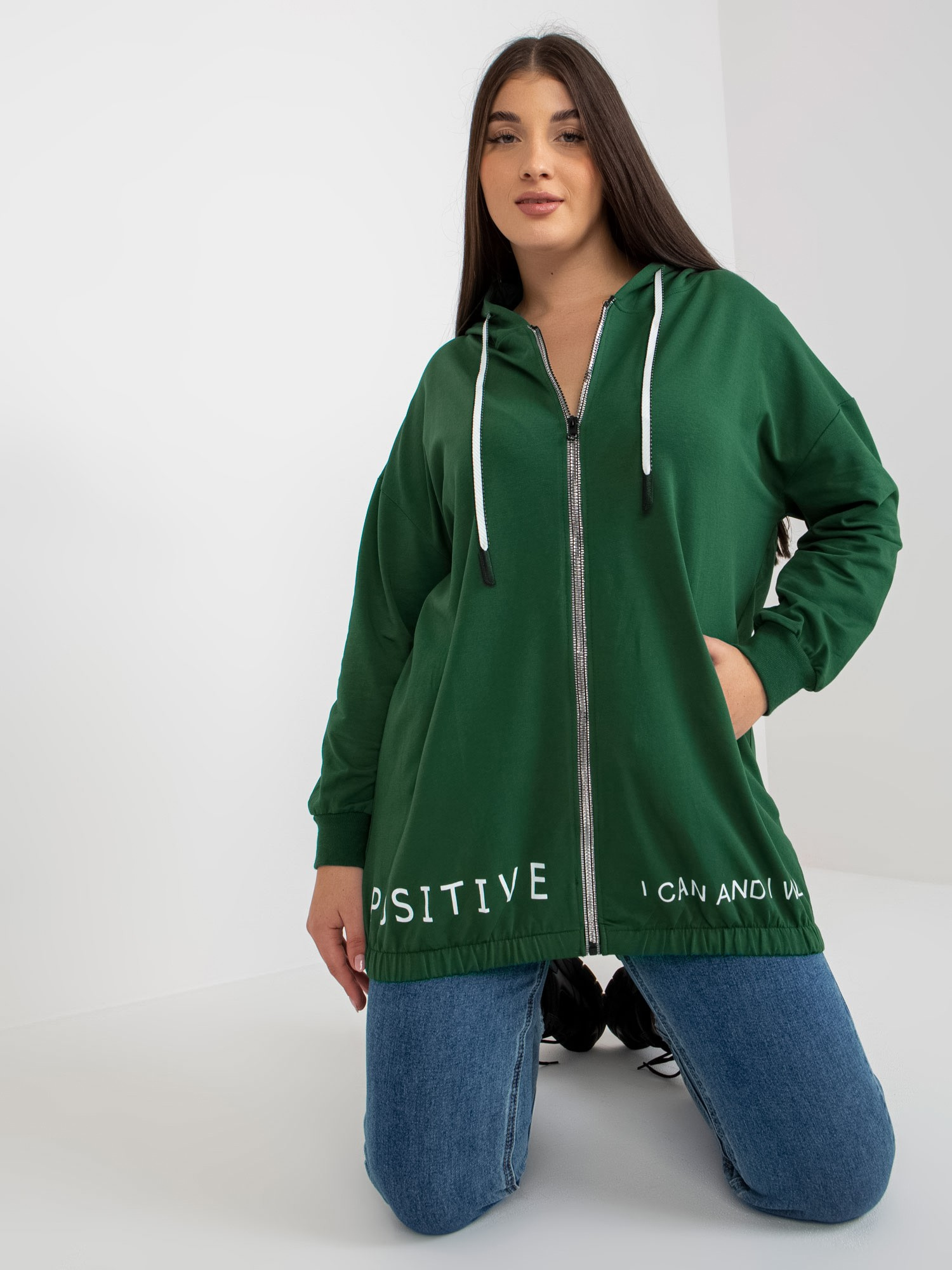 Bluza Ciemny zielony - obrazek 3