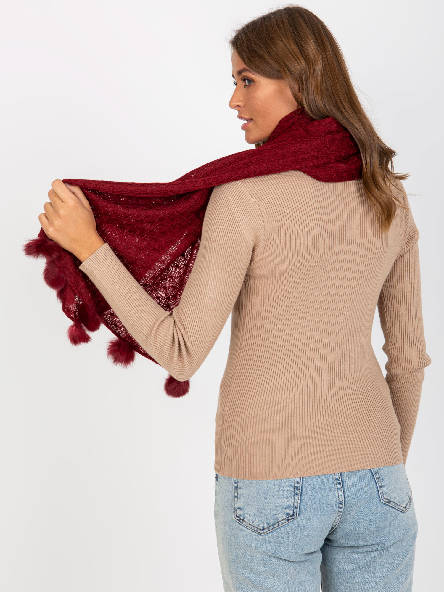 Szalik Bordowy - obrazek 3