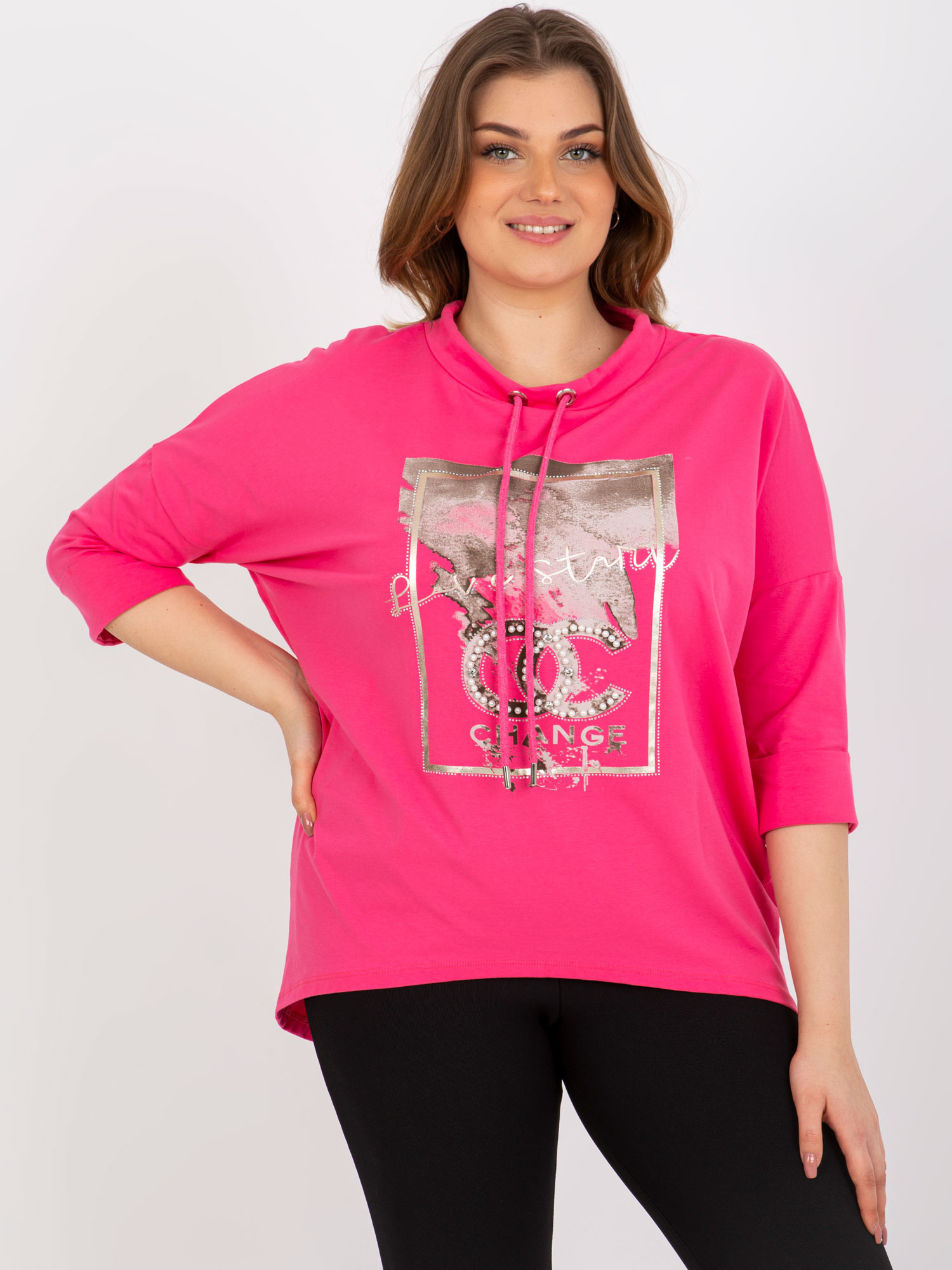 Bluzka Różowy - obrazek 3