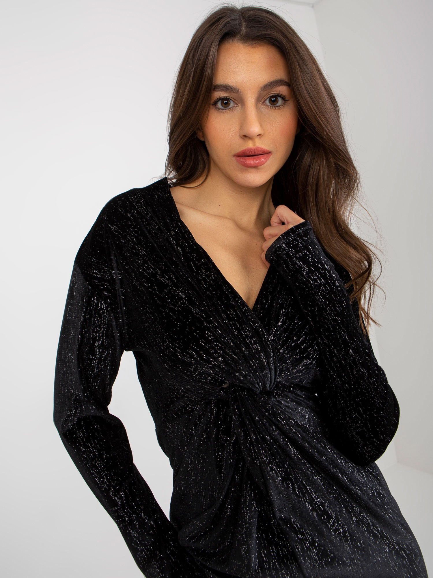 Sukienka Czarno-srebrny - obrazek 3