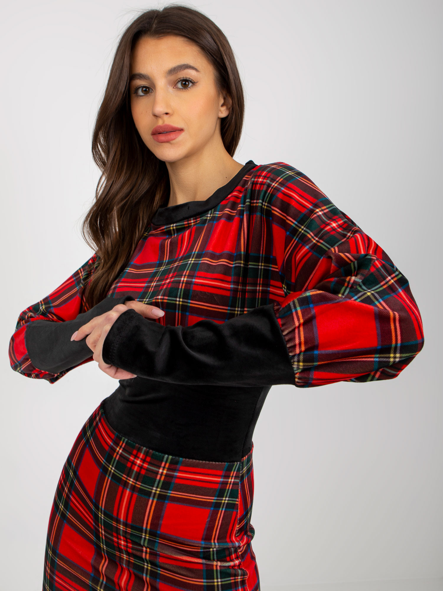 Sukienka Czarno-czerwony - obrazek 3