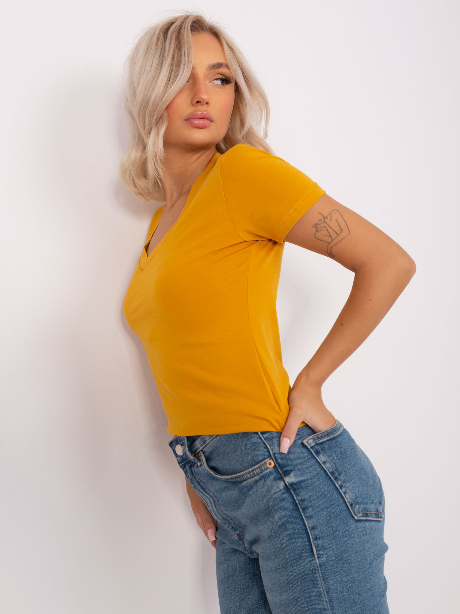 T-shirt Ciemny żółty - obrazek 3