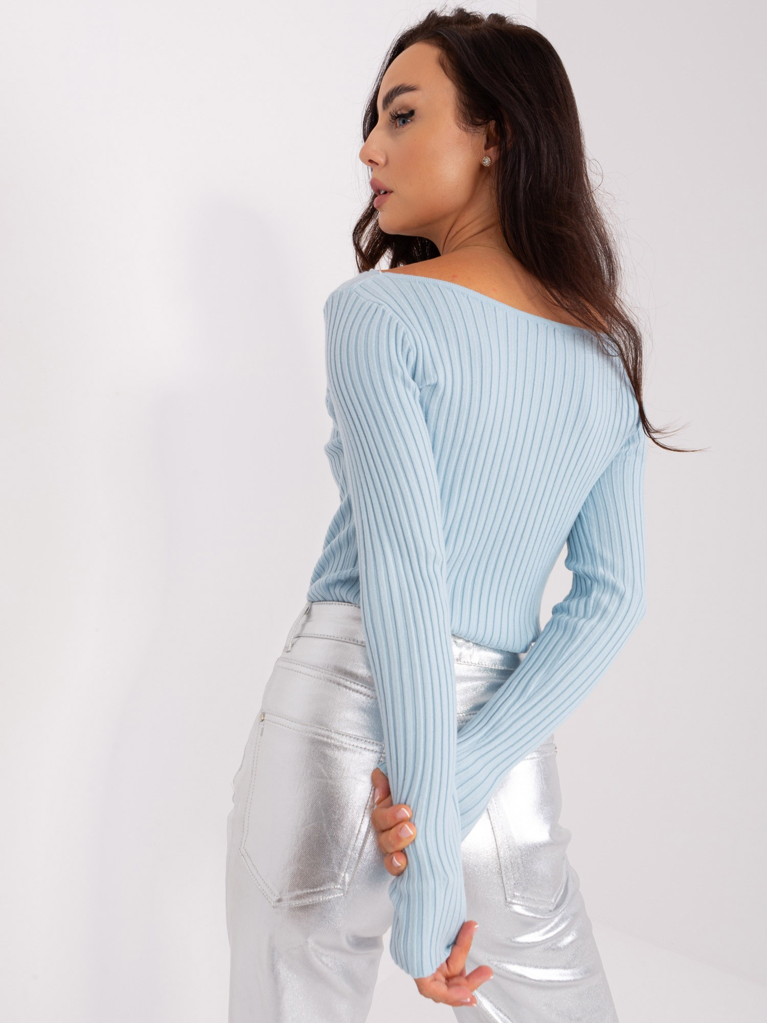 Sweter Jasny niebieski - obrazek 3