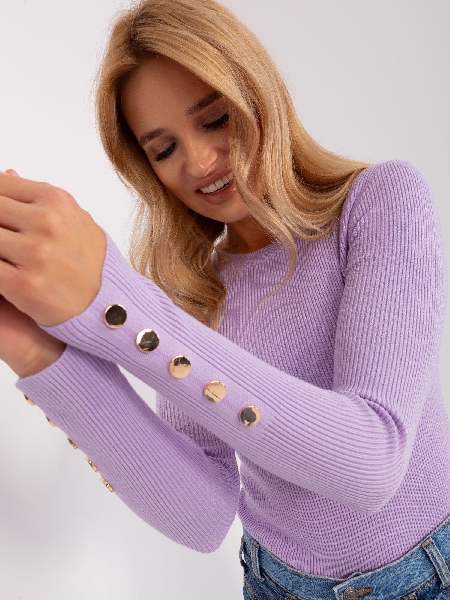 Sweter Jasny fioletowy - obrazek 3