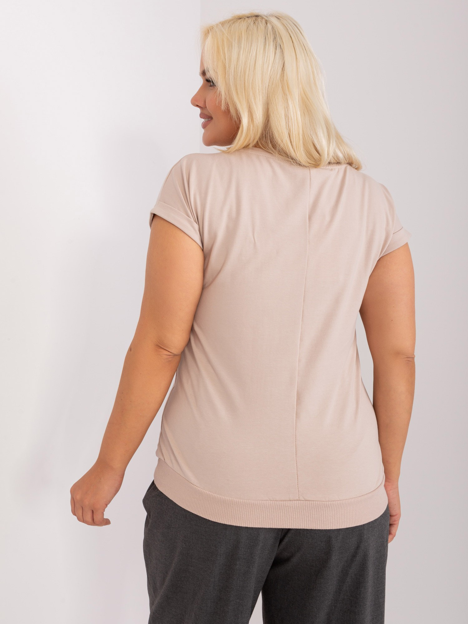 Bluzka Beżowy - obrazek 3