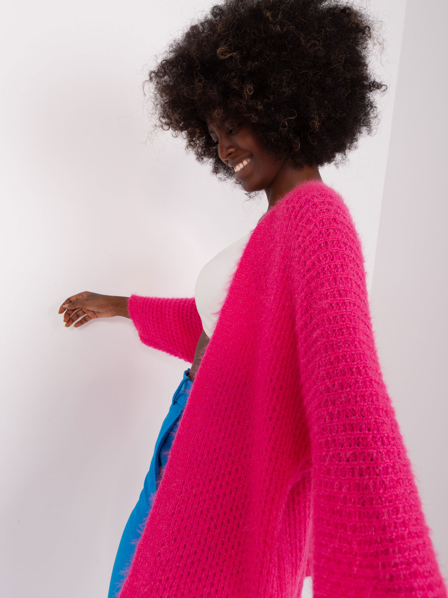 Kardigan Fluo różowy - obrazek 3