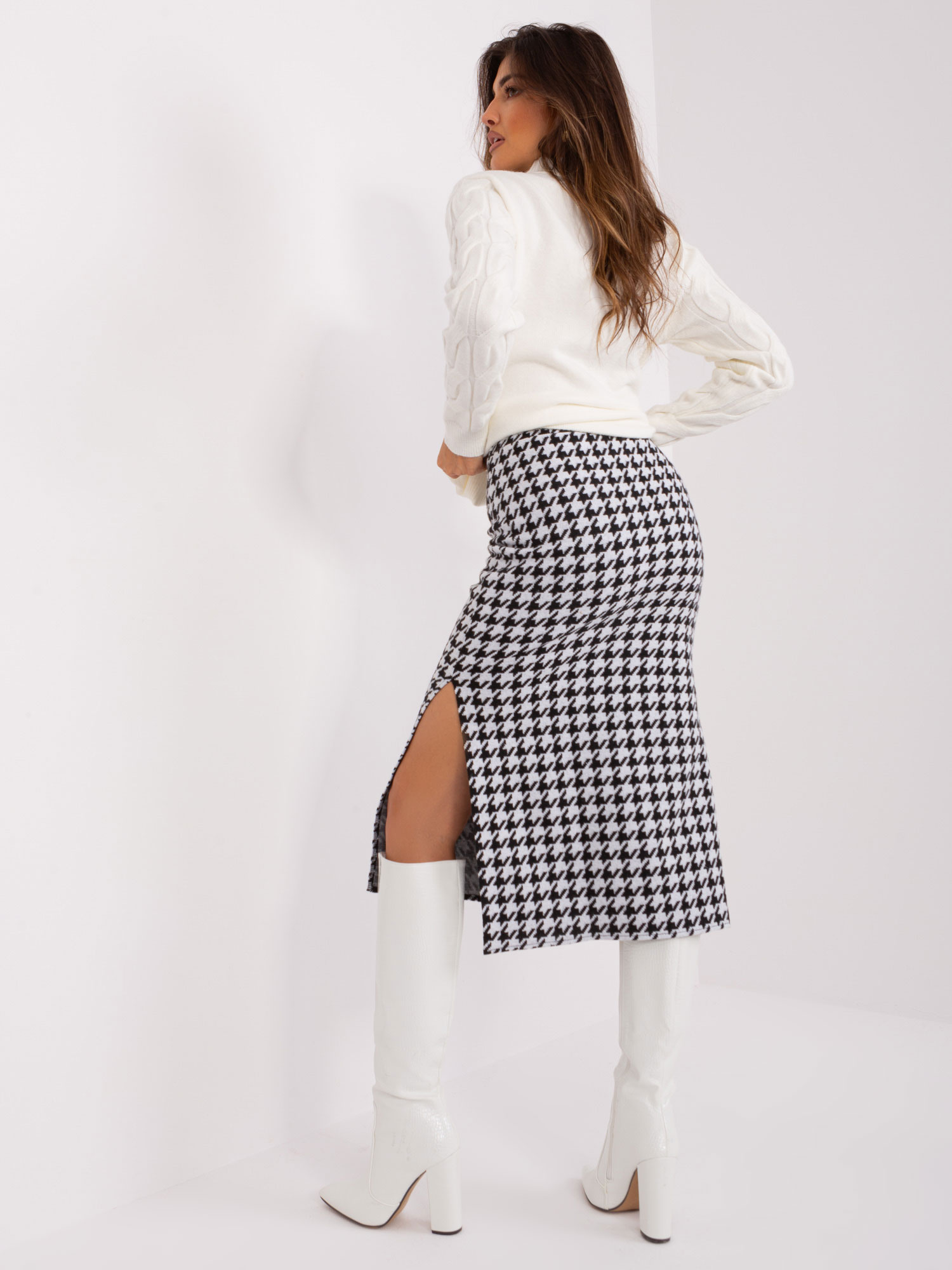 Spódnica Biało-czarny - obrazek 3