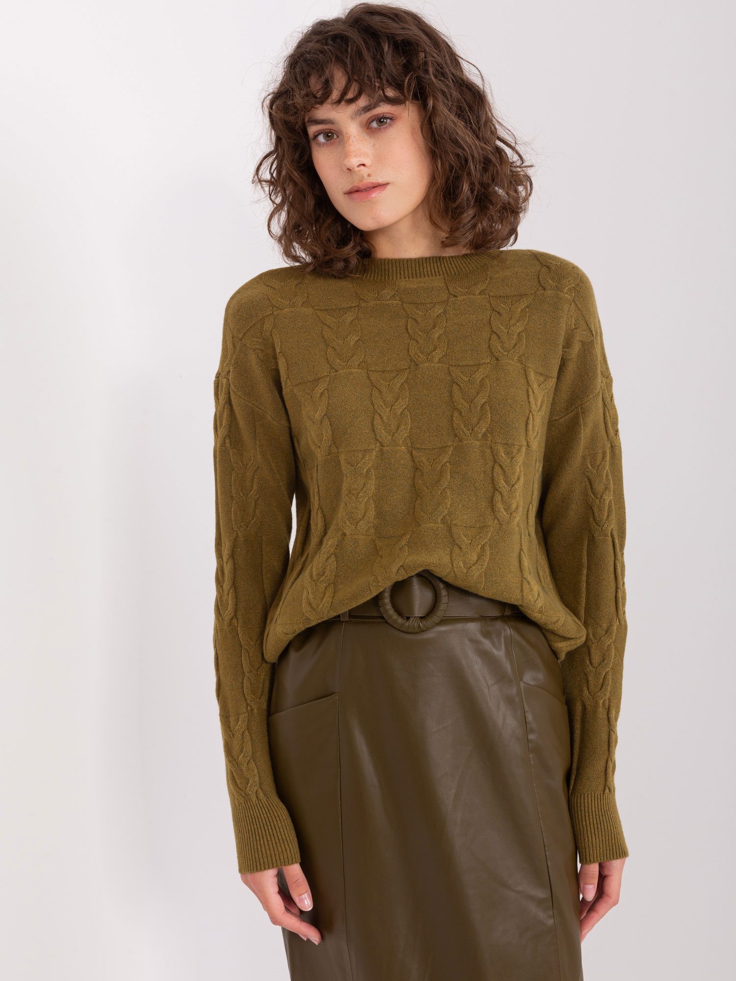 Sweter Khaki - obrazek 3