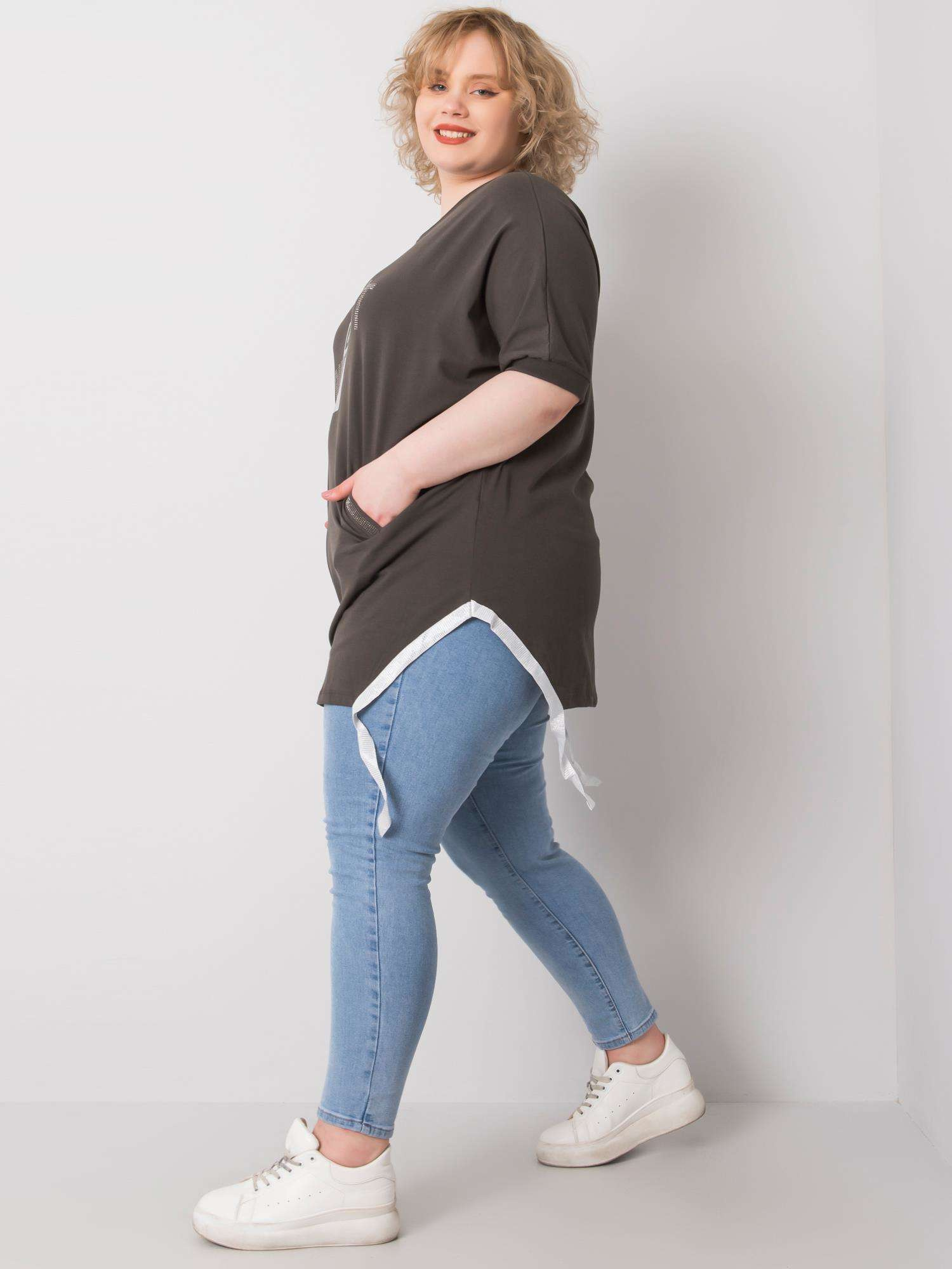 Bluzka Ciemny khaki - obrazek 3