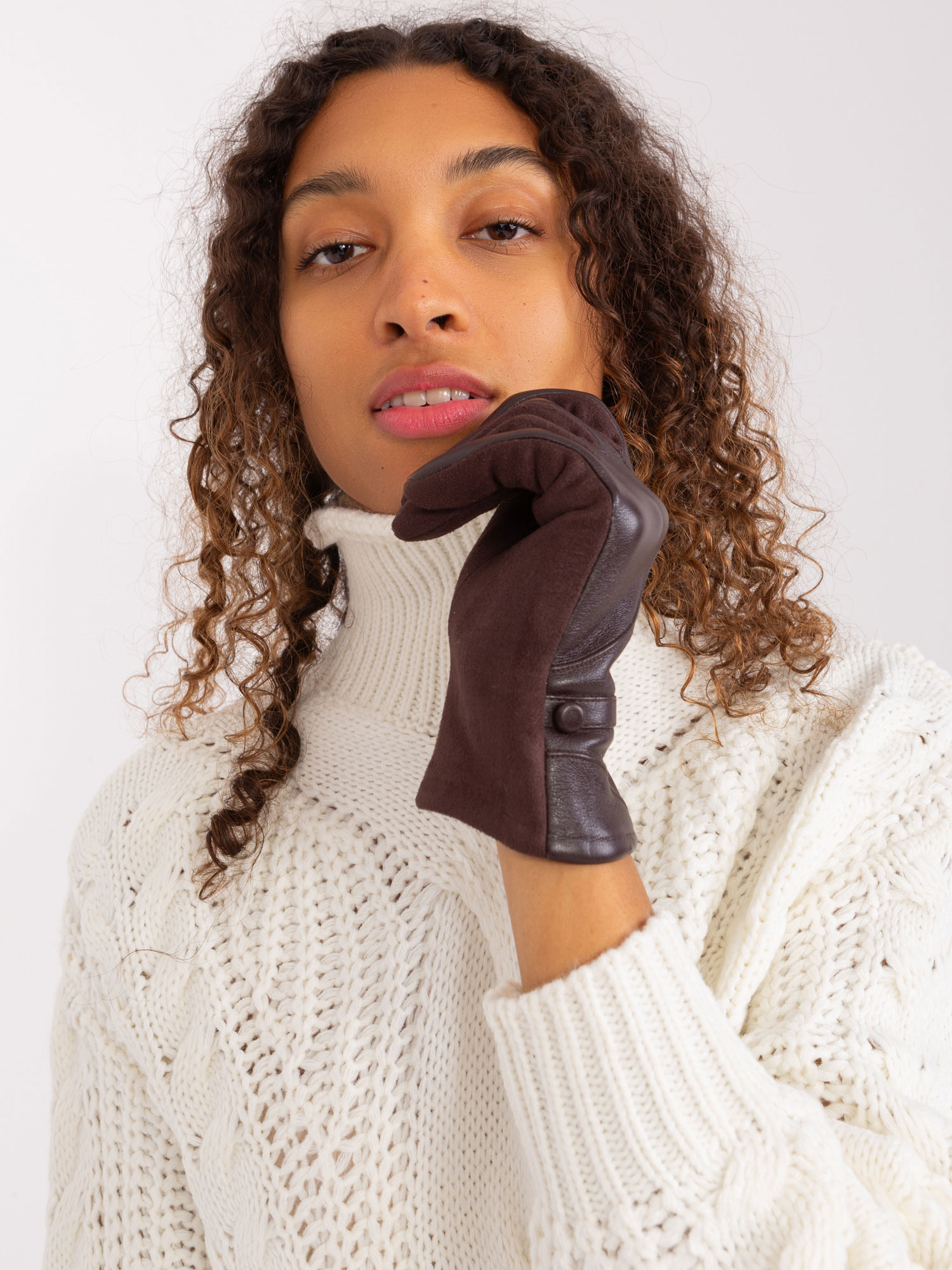 Rękawiczki Ciemny brązowy - obrazek 3