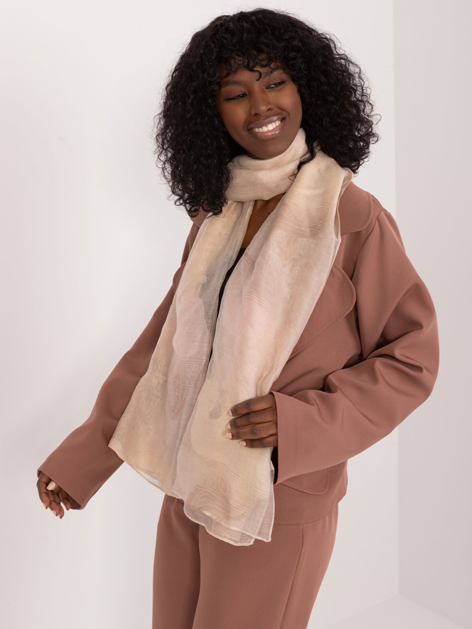 Chustka Jasny beżowy - obrazek 3