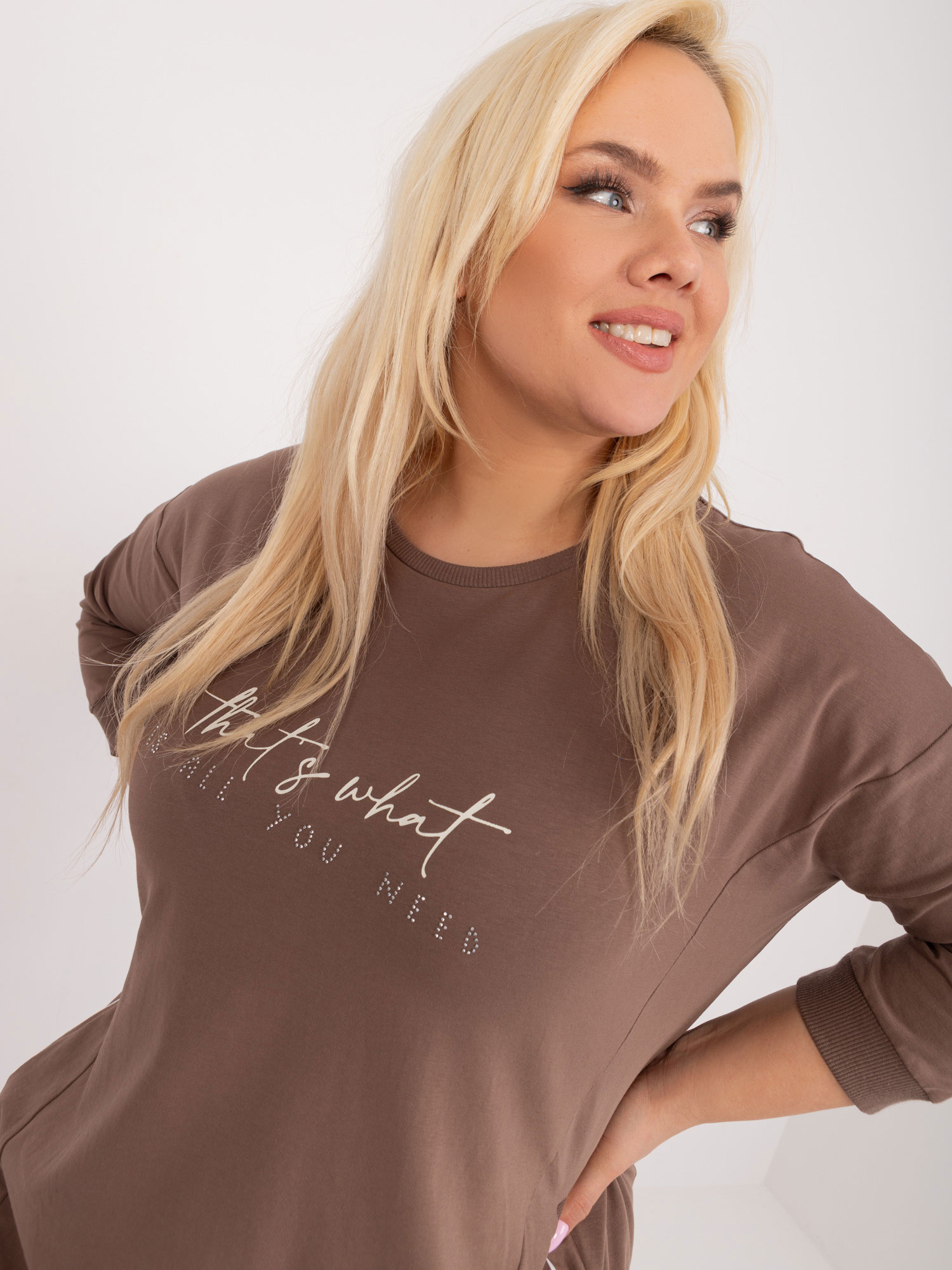 Bluzka Brązowy - obrazek 3