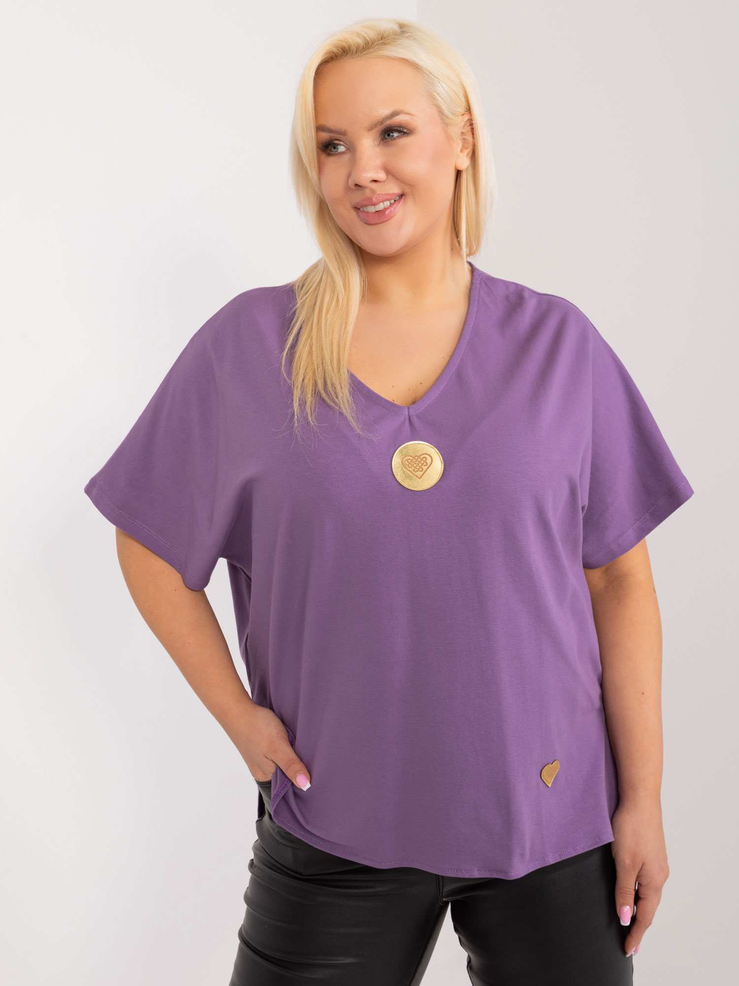 Bluzka Fioletowy - obrazek 3