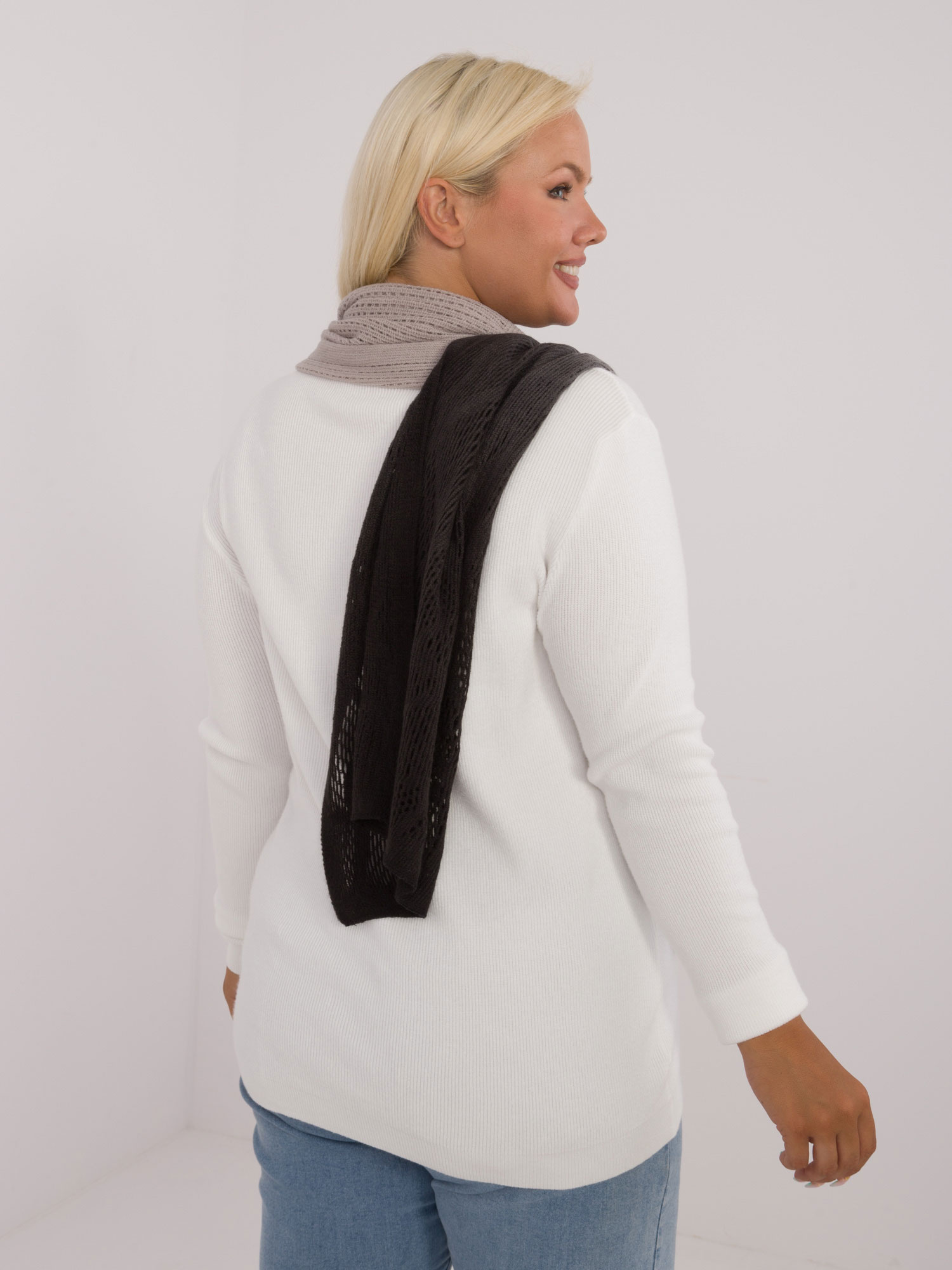 Szalik Szaro-czarny - obrazek 3