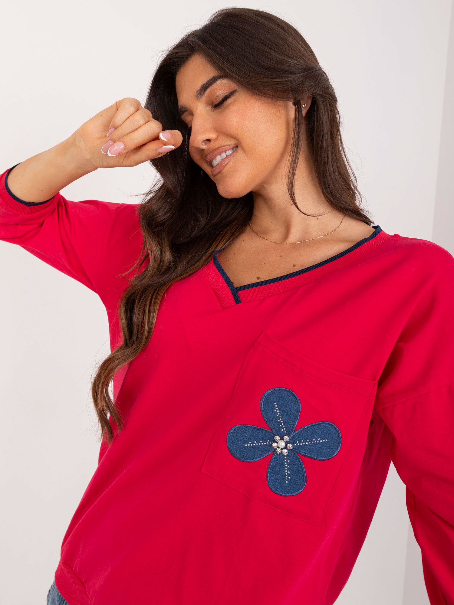 Bluzka Czerwony - obrazek 3