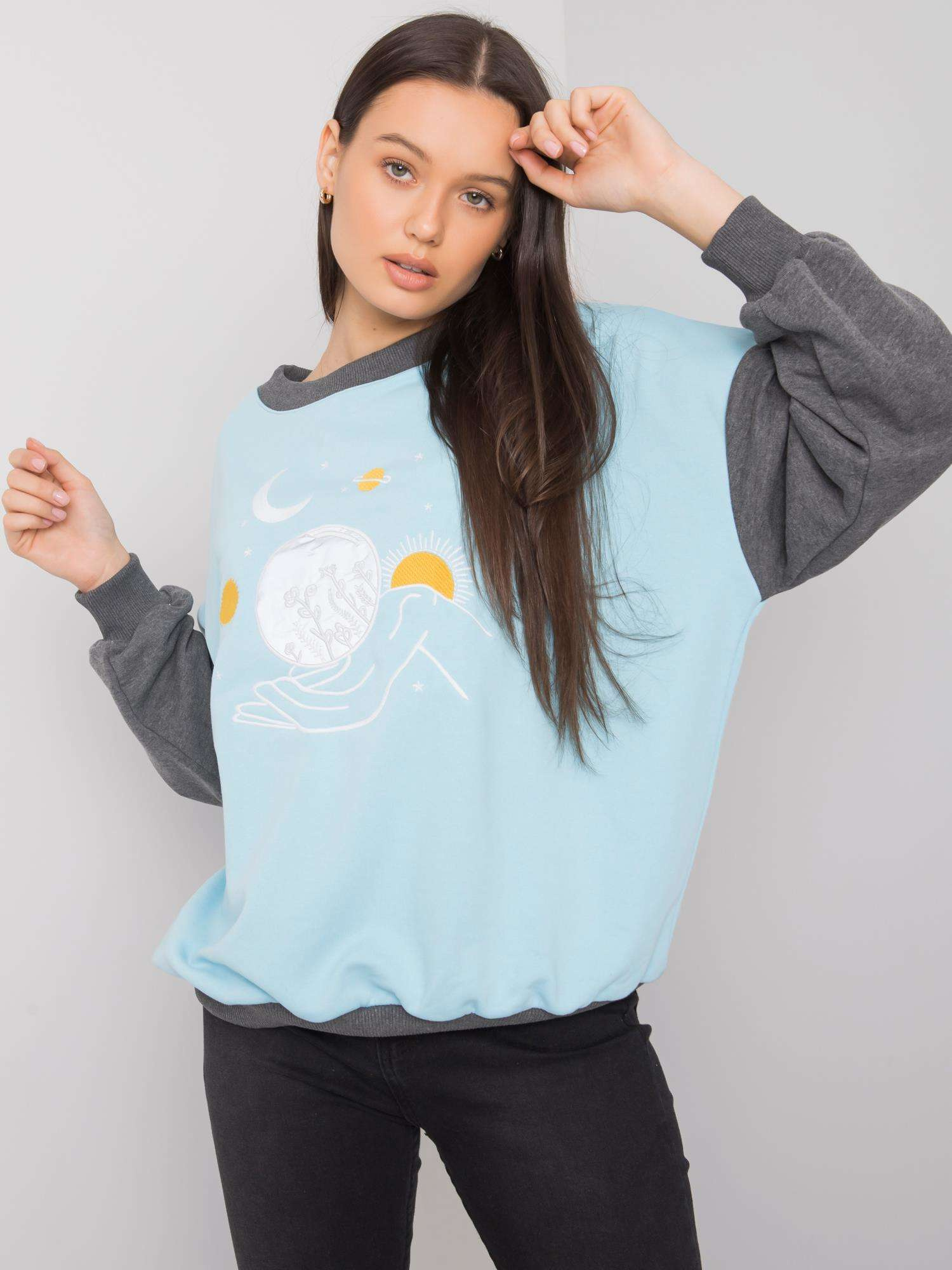 Bluza Jasny niebieski - obrazek 3