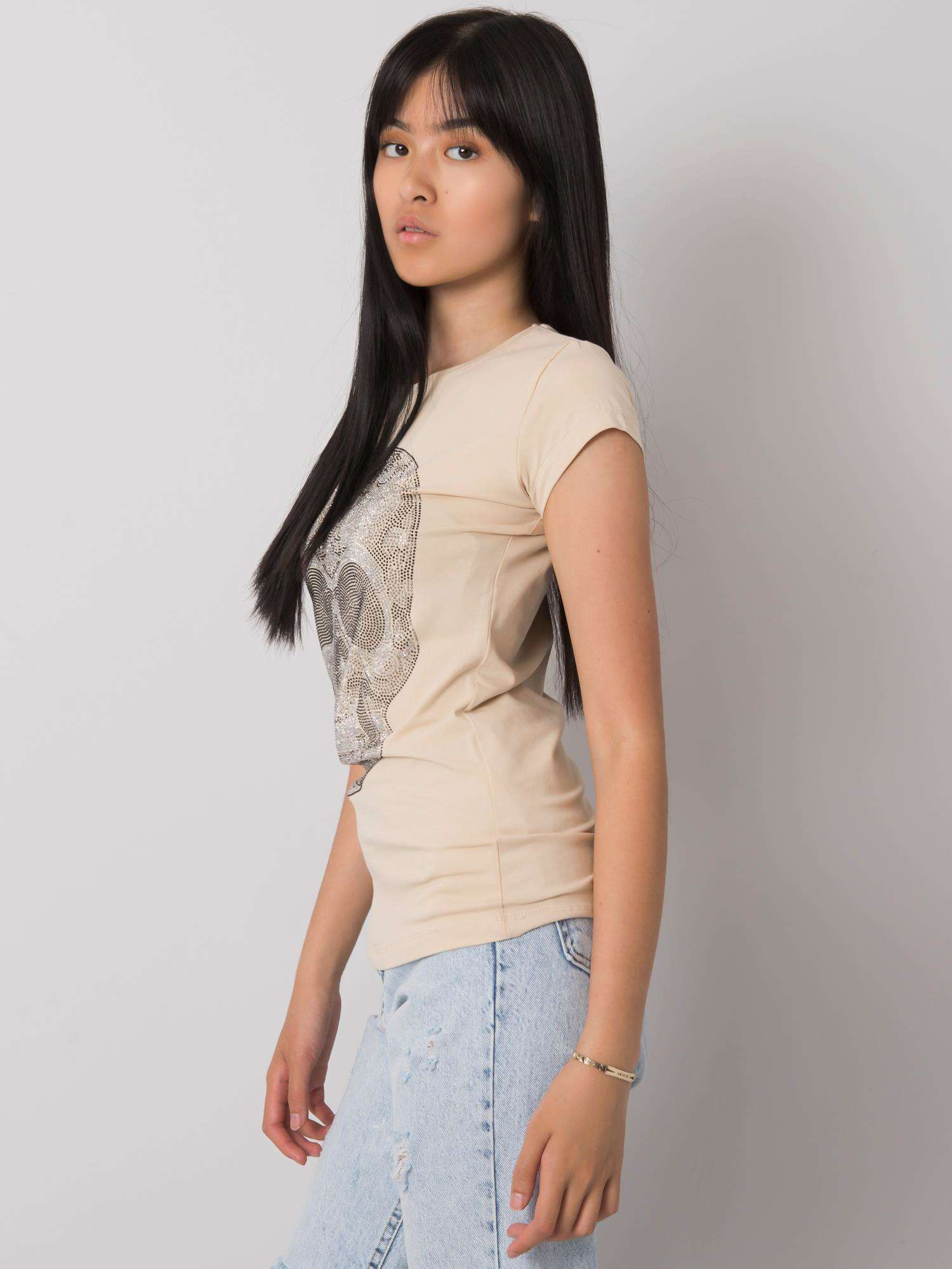 T-shirt Beżowy - obrazek 3