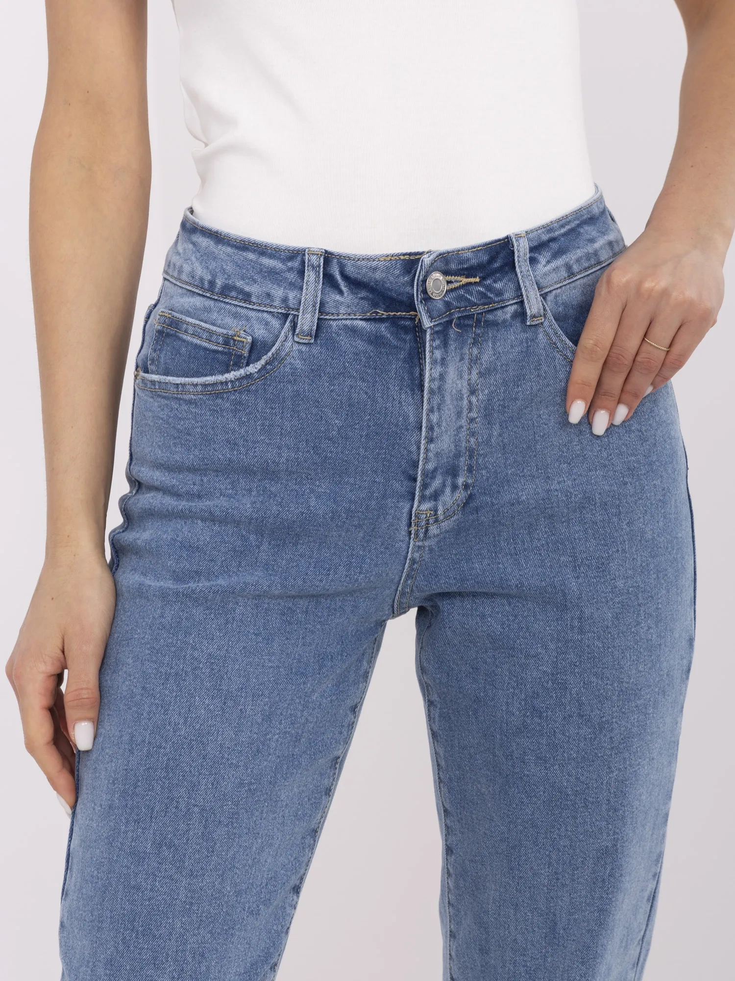 Spodnie jeans Niebieski - obrazek 3