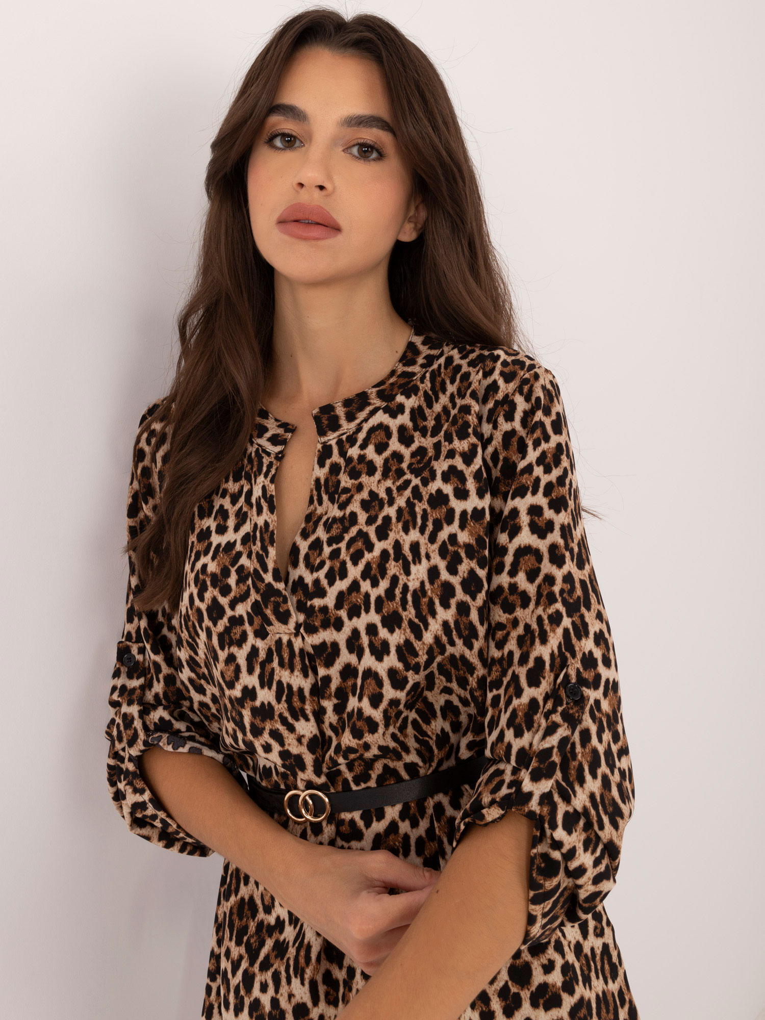 Sukienka Czarno-beżowy - obrazek 3