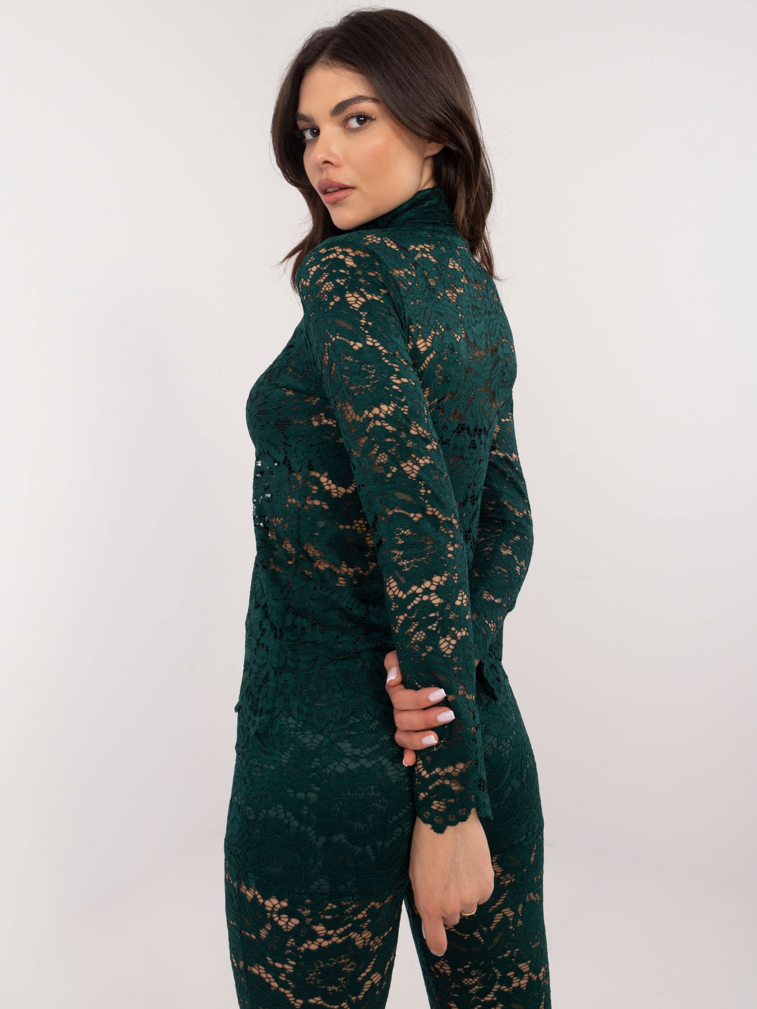 Bluzka Ciemny zielony - obrazek 3