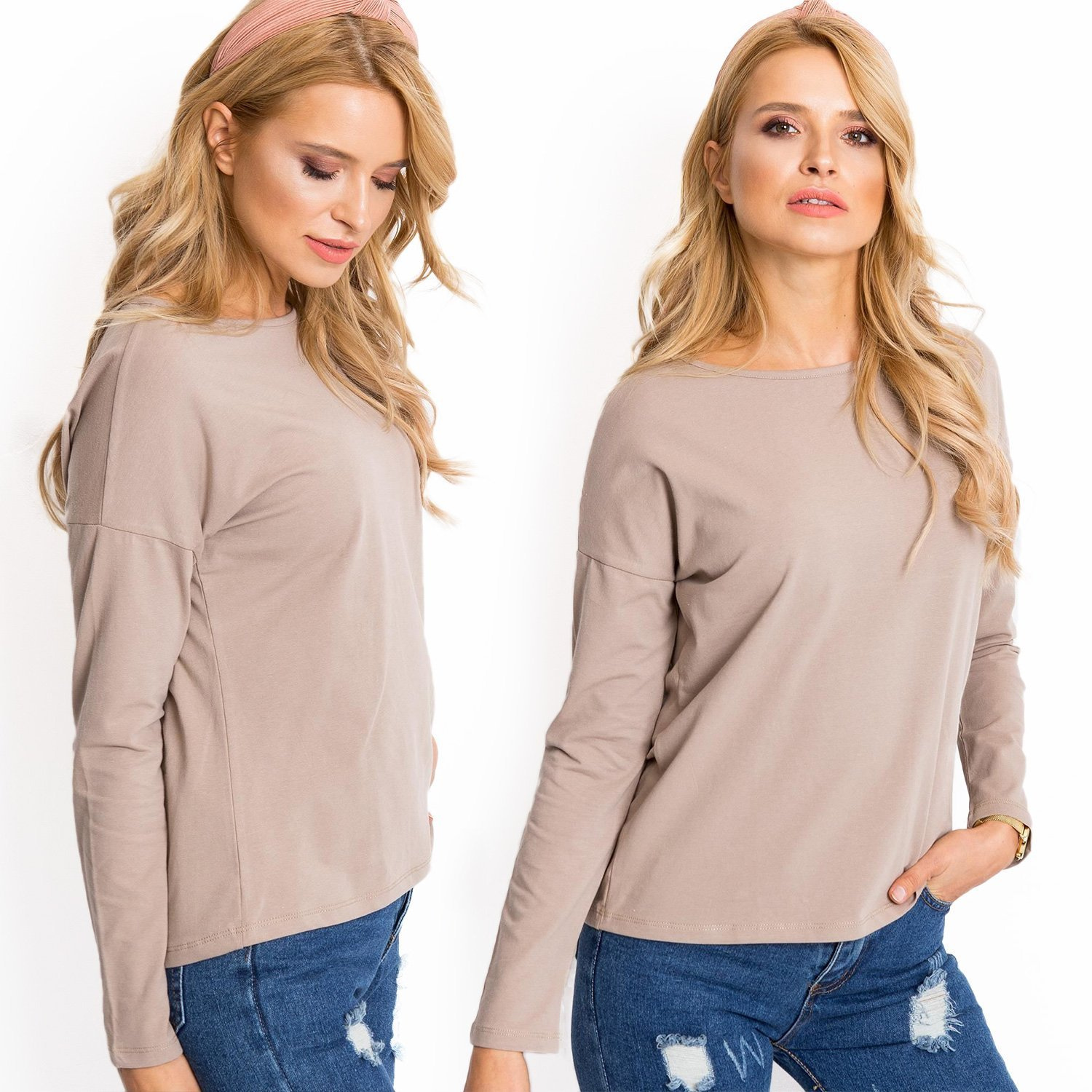 Bluzka Ciemny bezowy - obrazek 3