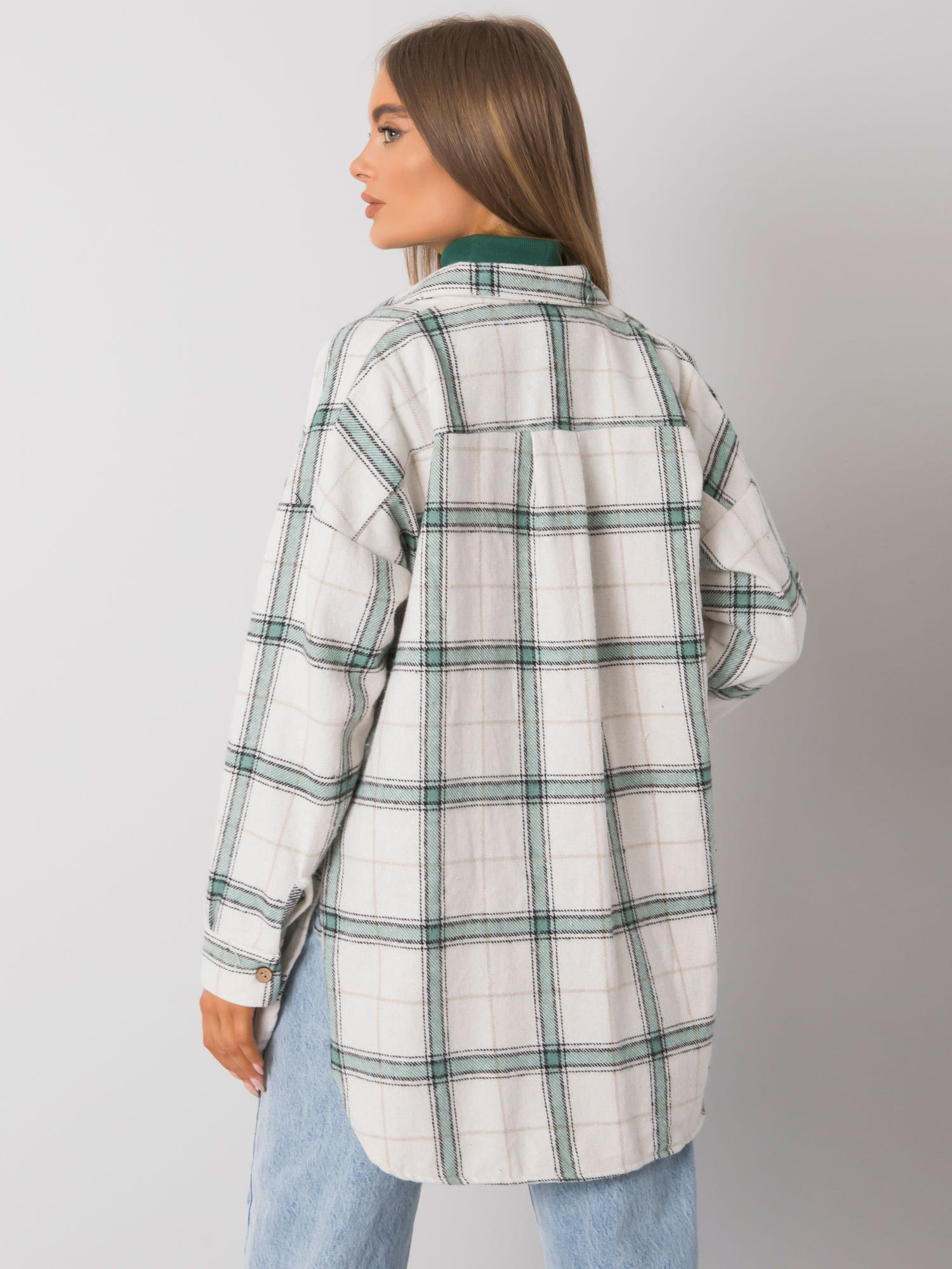 Koszula Biało-zielony - obrazek 3