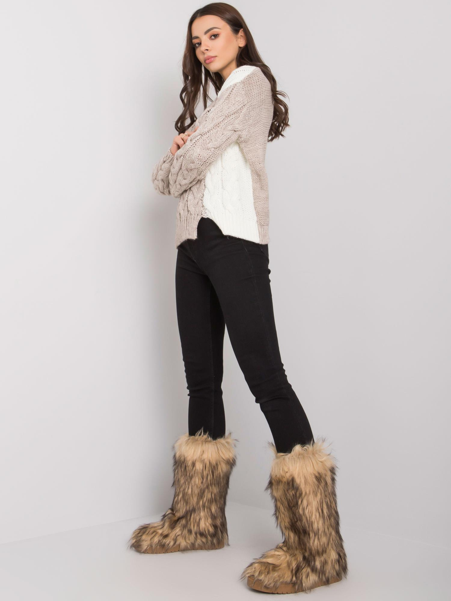 Sweter Ciemny bezowy - obrazek 3