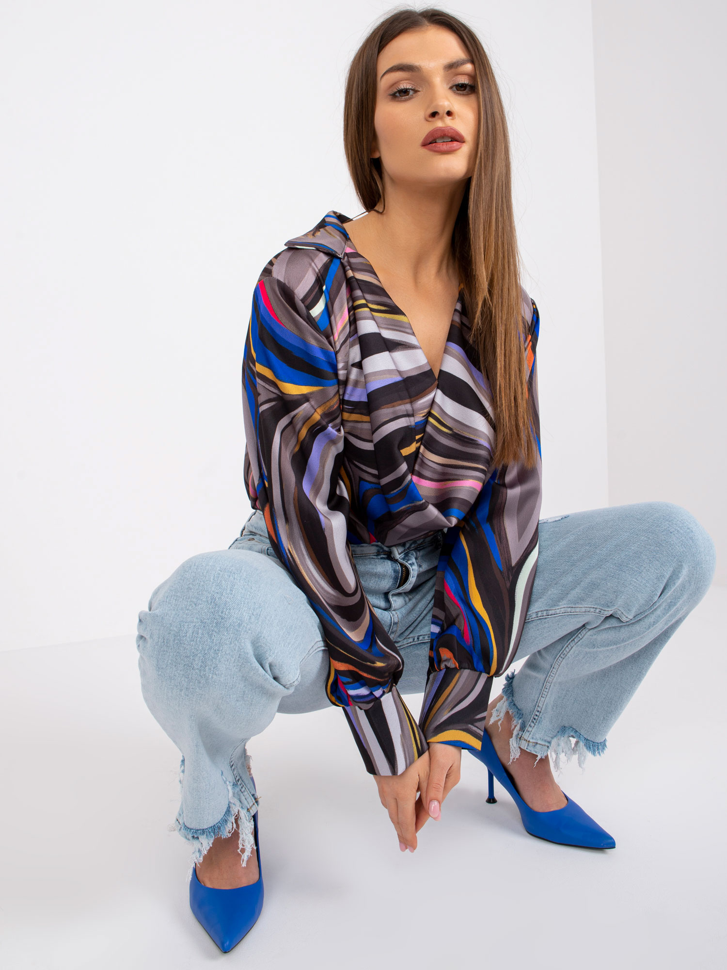 Bluzka Szaro-czarny - obrazek 3