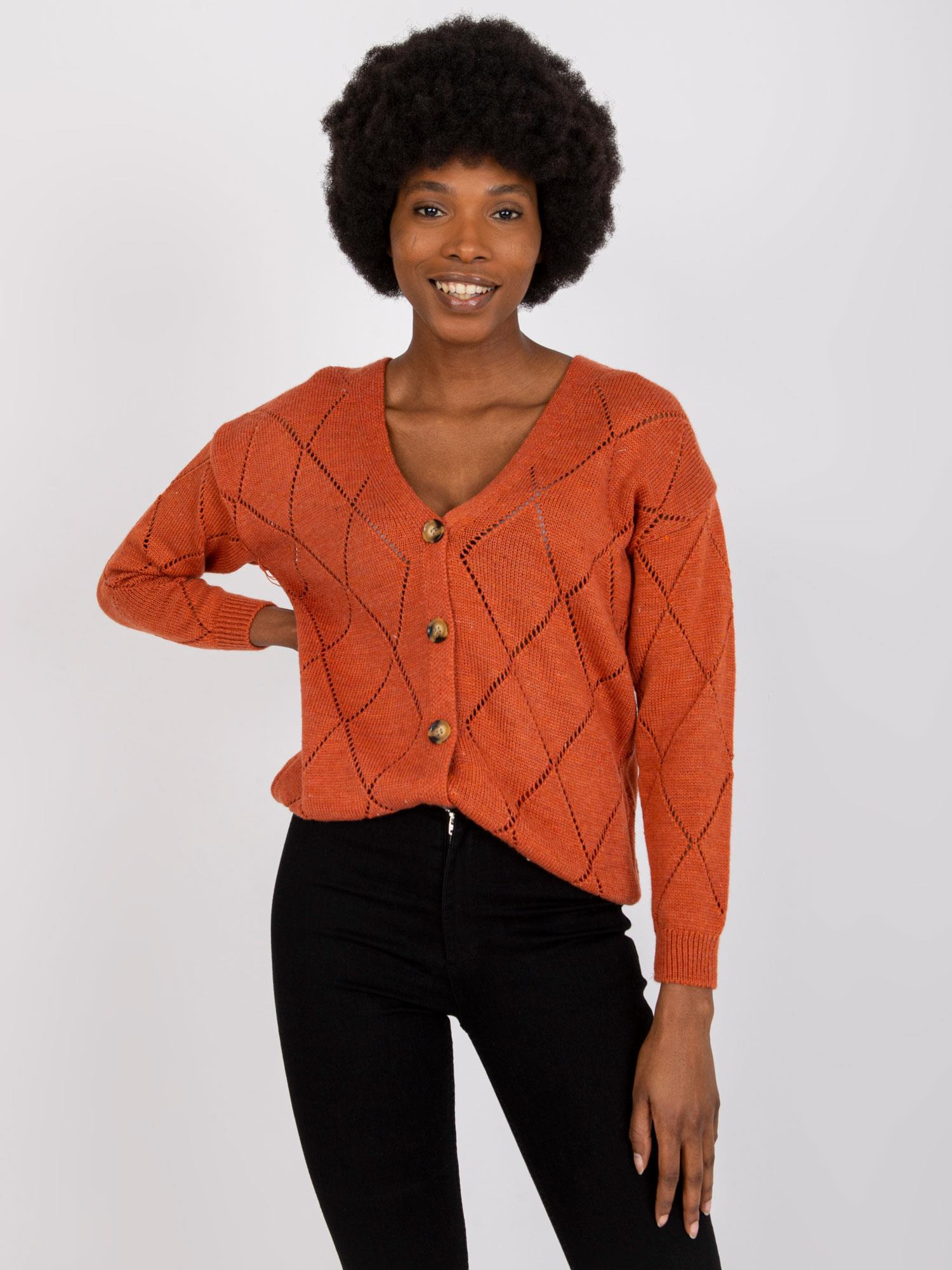 Sweter Ciemny pomarańczowy - obrazek 3