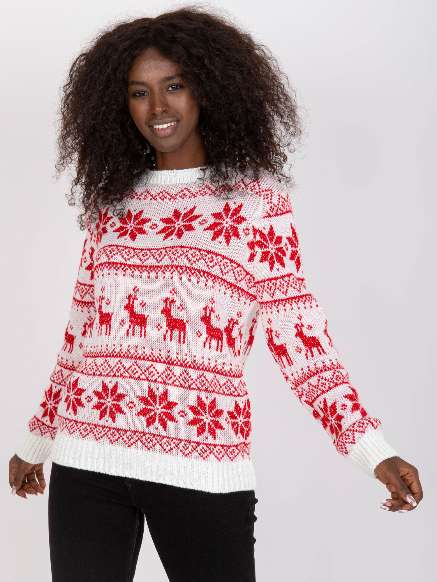 Sweter Biało-czerwony - obrazek 3