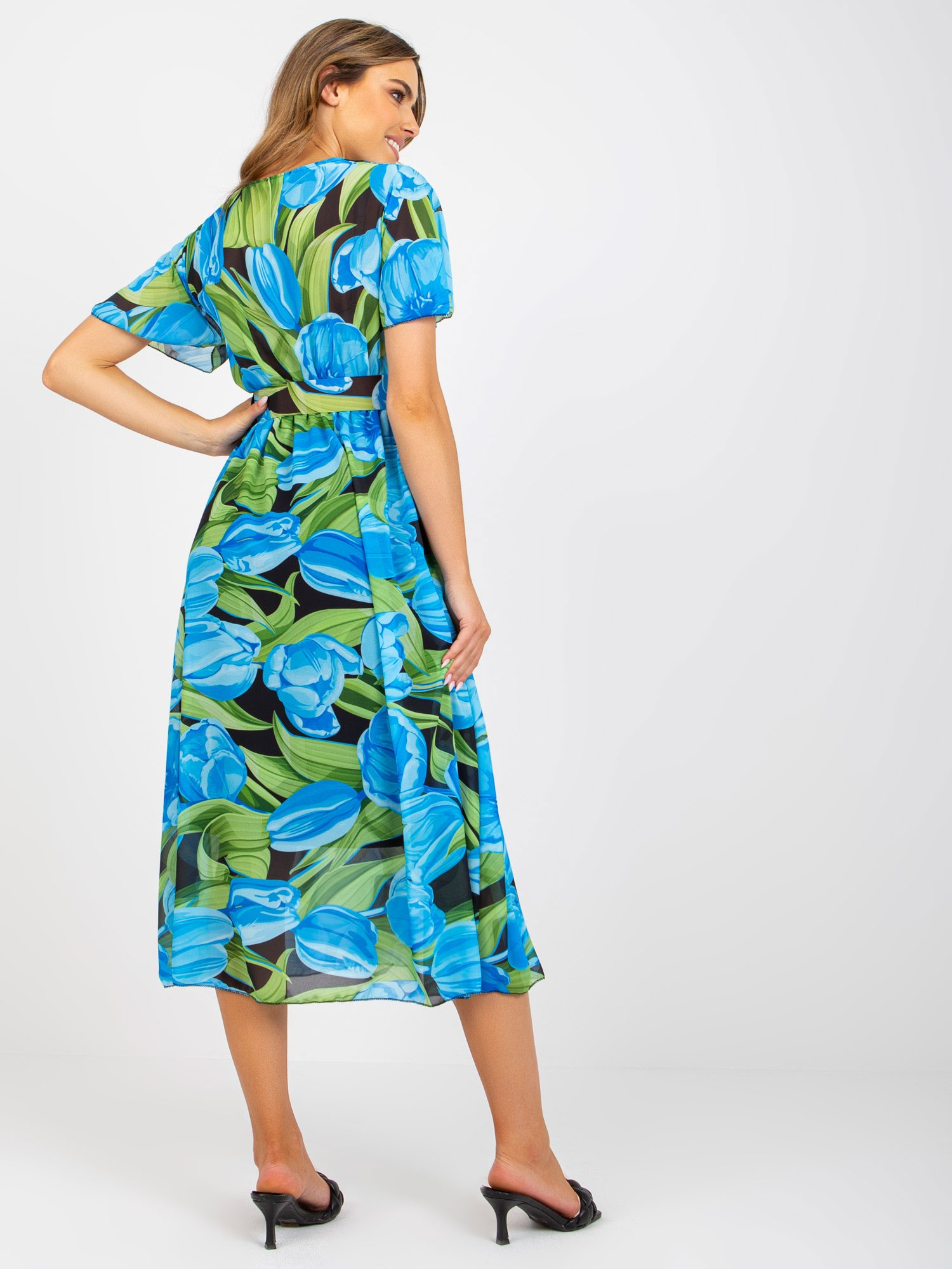 Sukienka Czarno-niebieski - obrazek 3