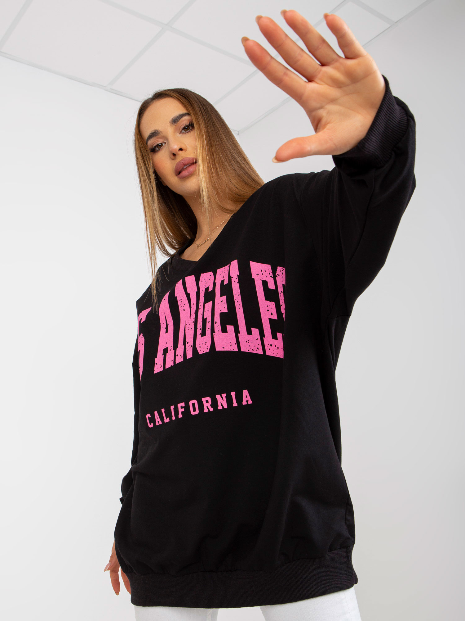 Bluza Czarno-różowy - obrazek 3