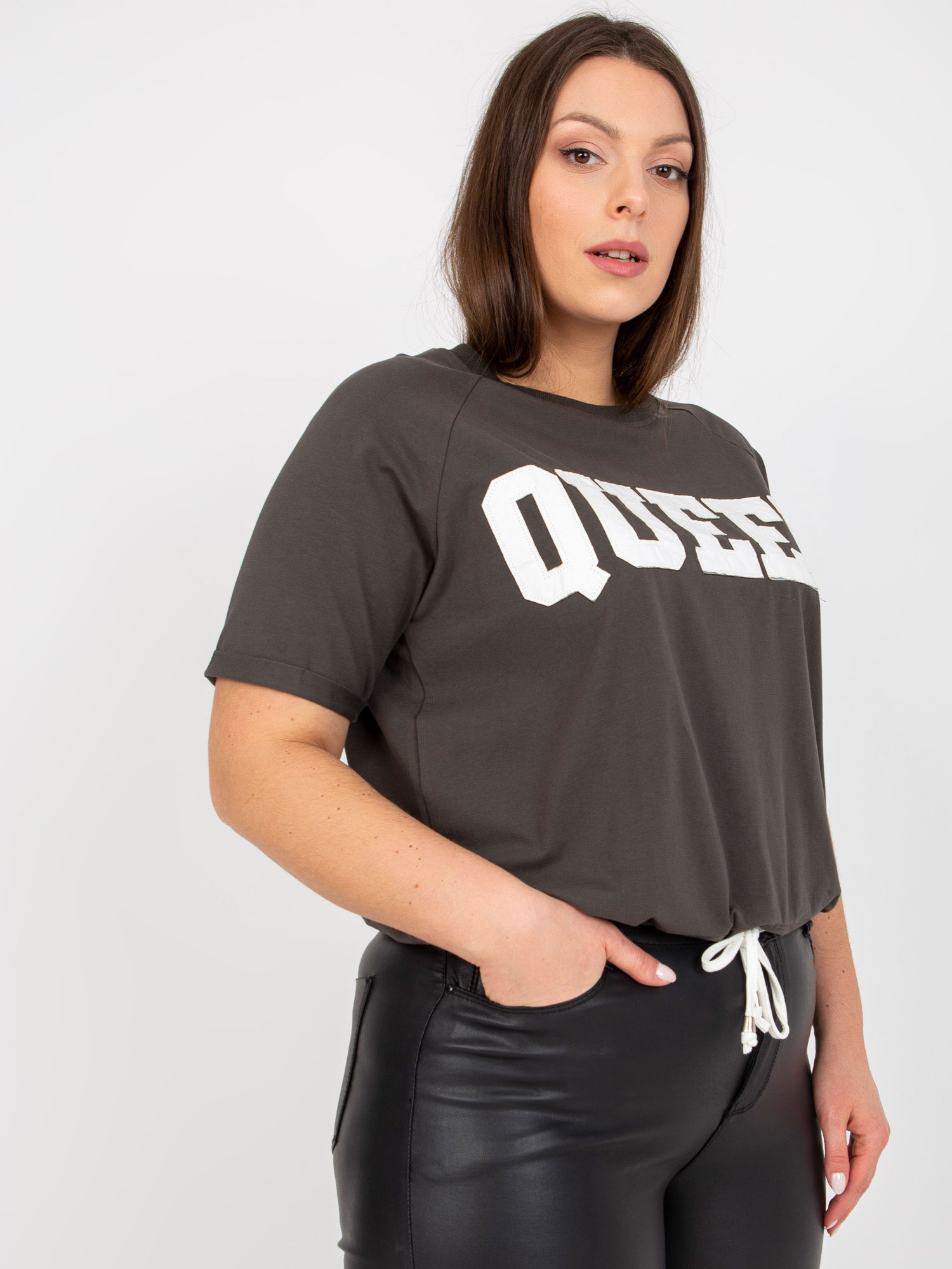 Bluzka Ciemny khaki - obrazek 3