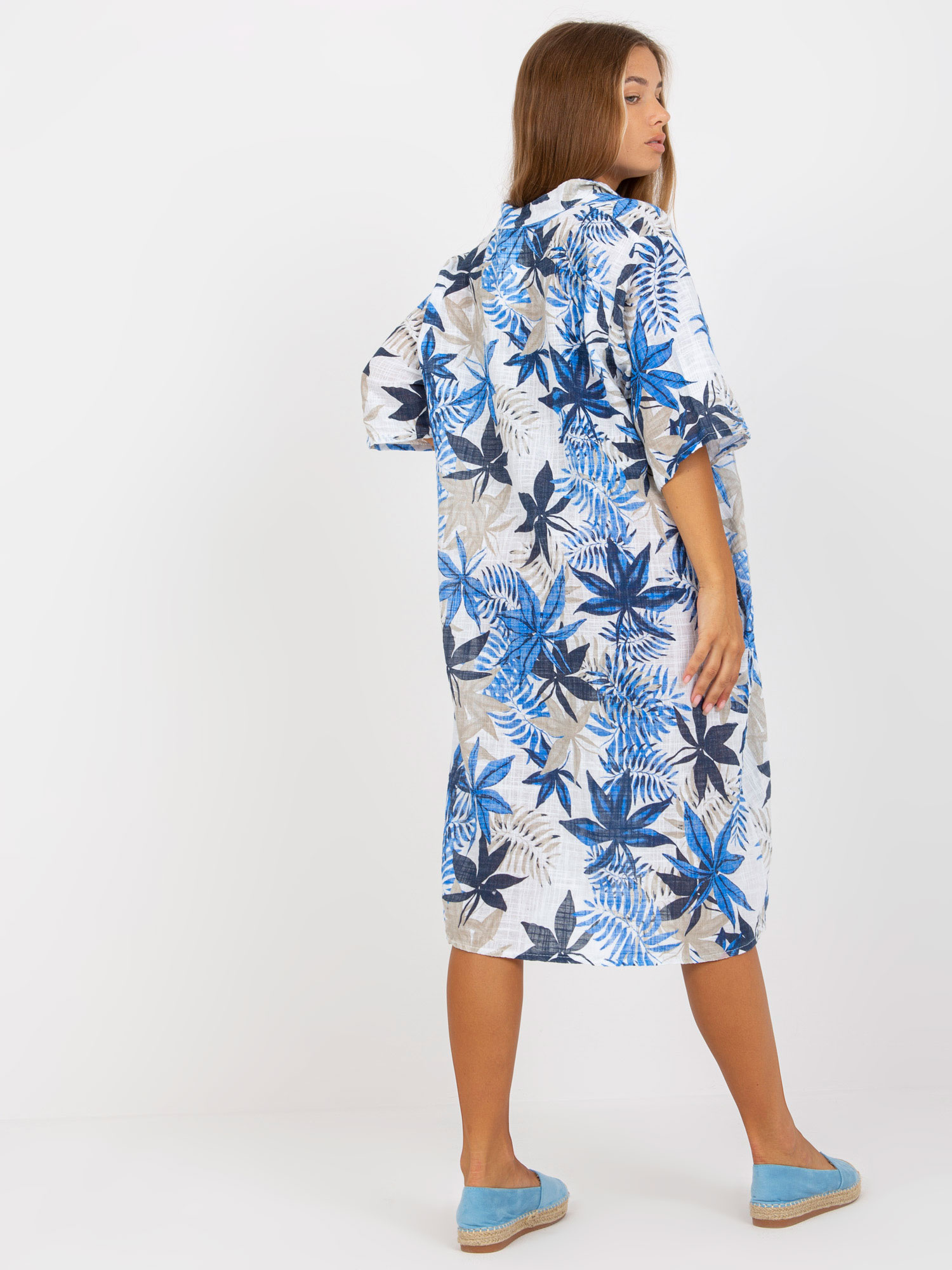 Sukienka Biało-niebieski - obrazek 3