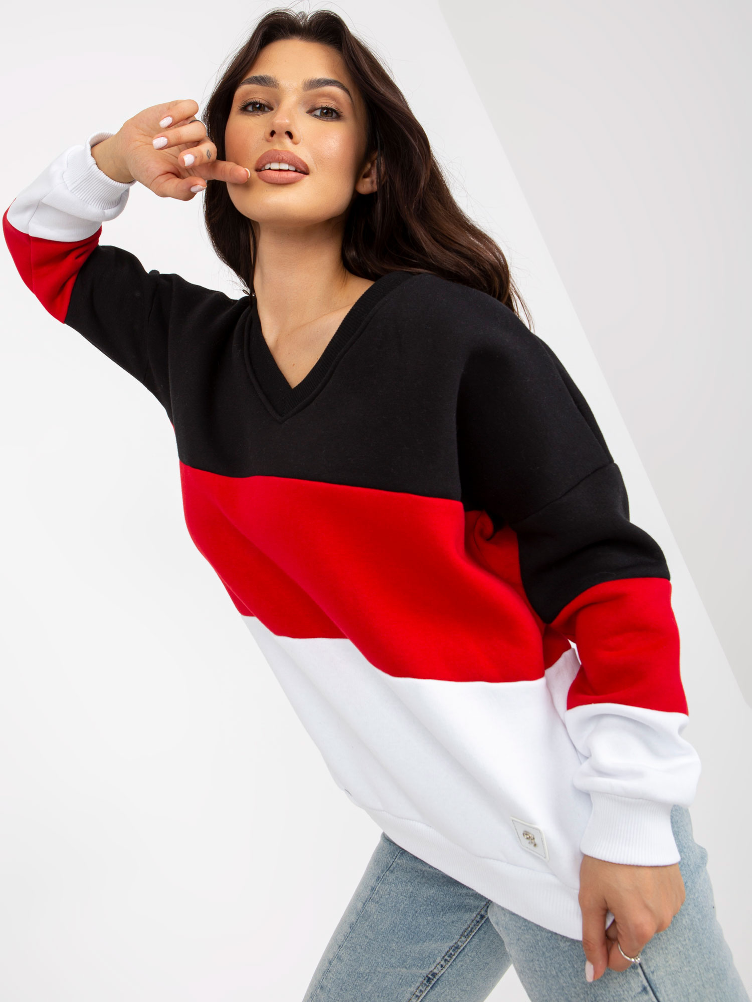 Bluza Czarno-czerwony - obrazek 4