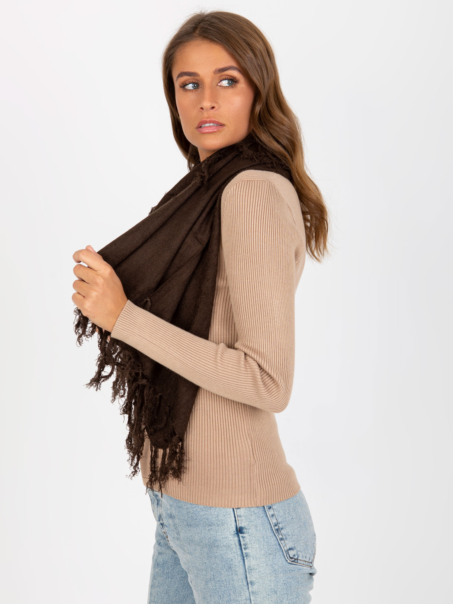 Szalik Ciemny brązowy - obrazek 4