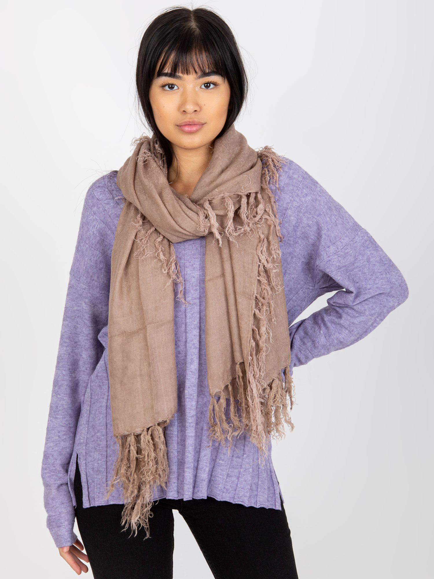 Szalik Ciemny bezowy - obrazek 4