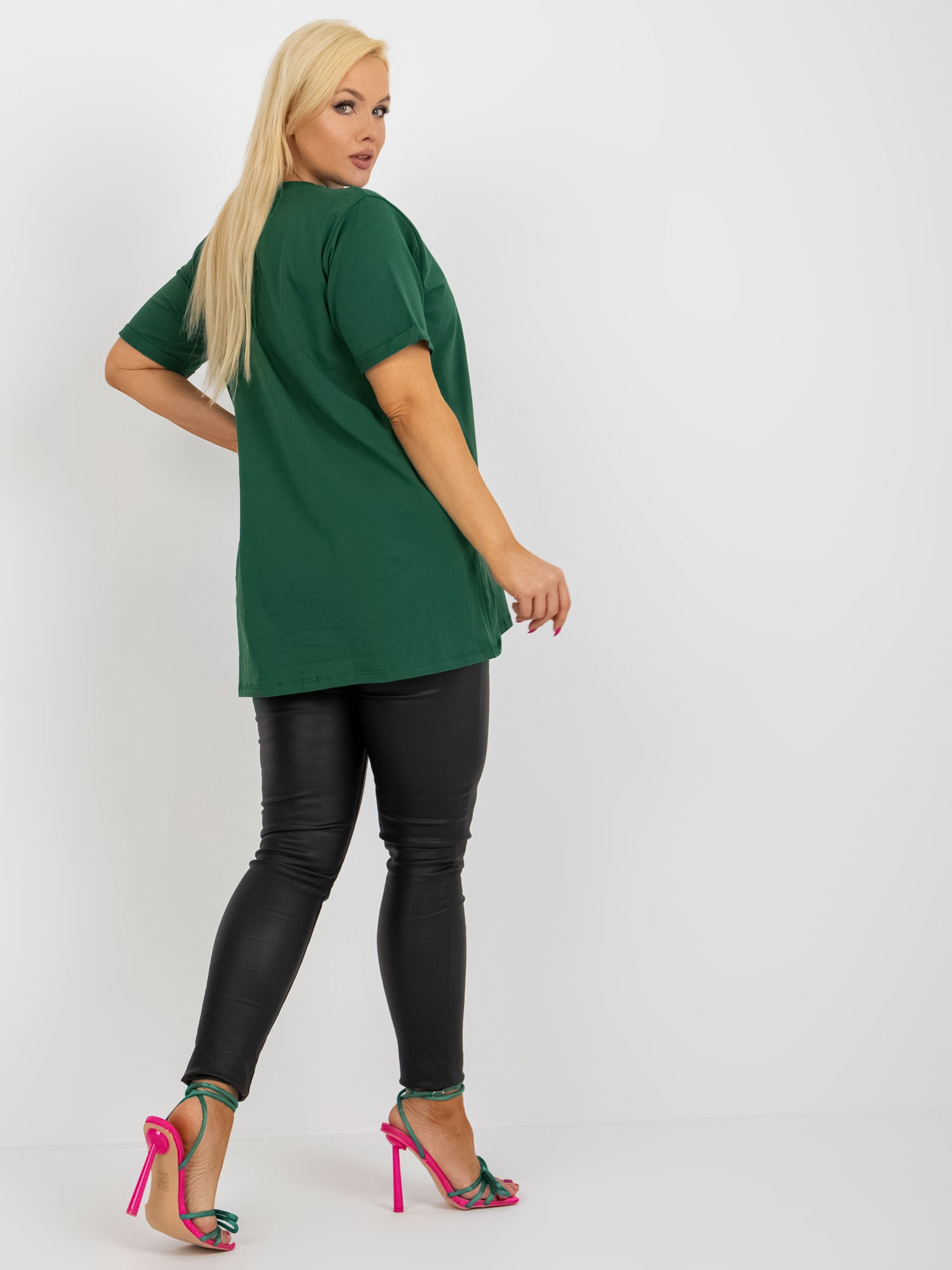 Bluzka Ciemny zielony - obrazek 4