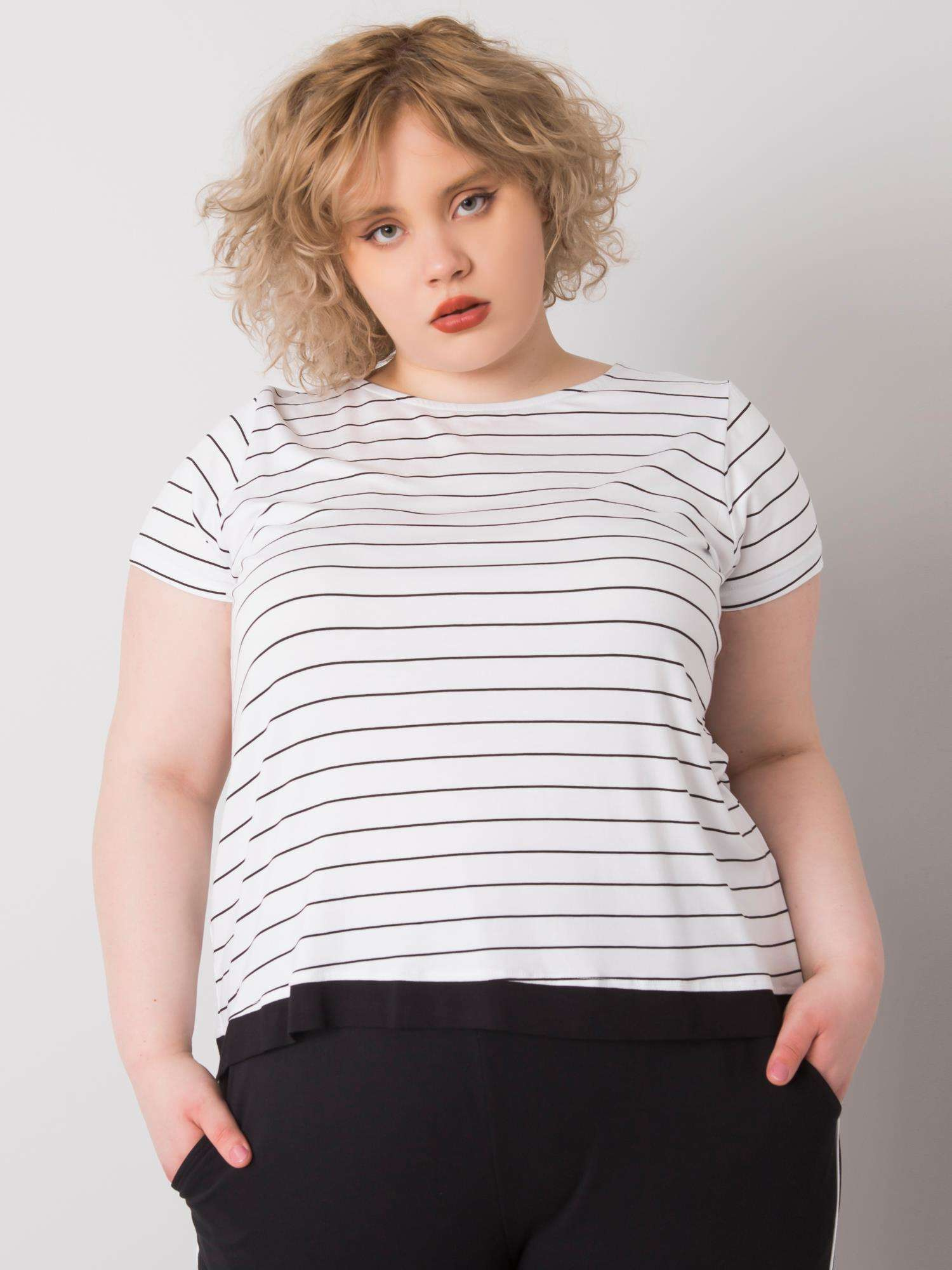 Bluzka Biało-czarny - obrazek 4