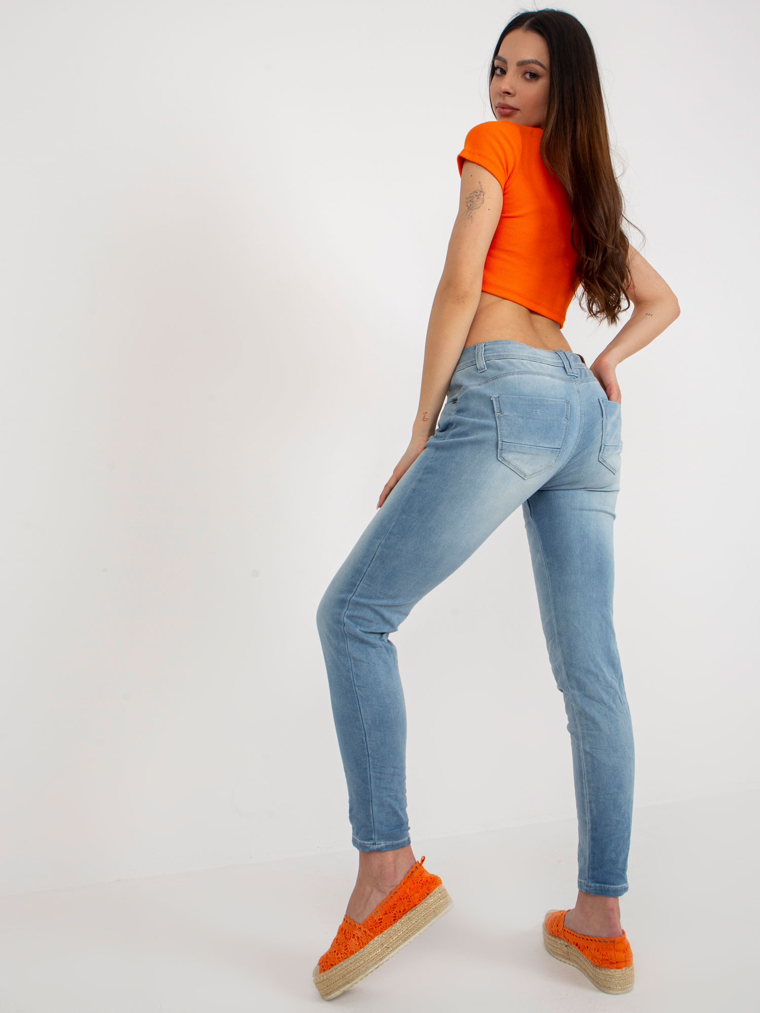 Spodnie jeans Jasny niebieski - obrazek 4