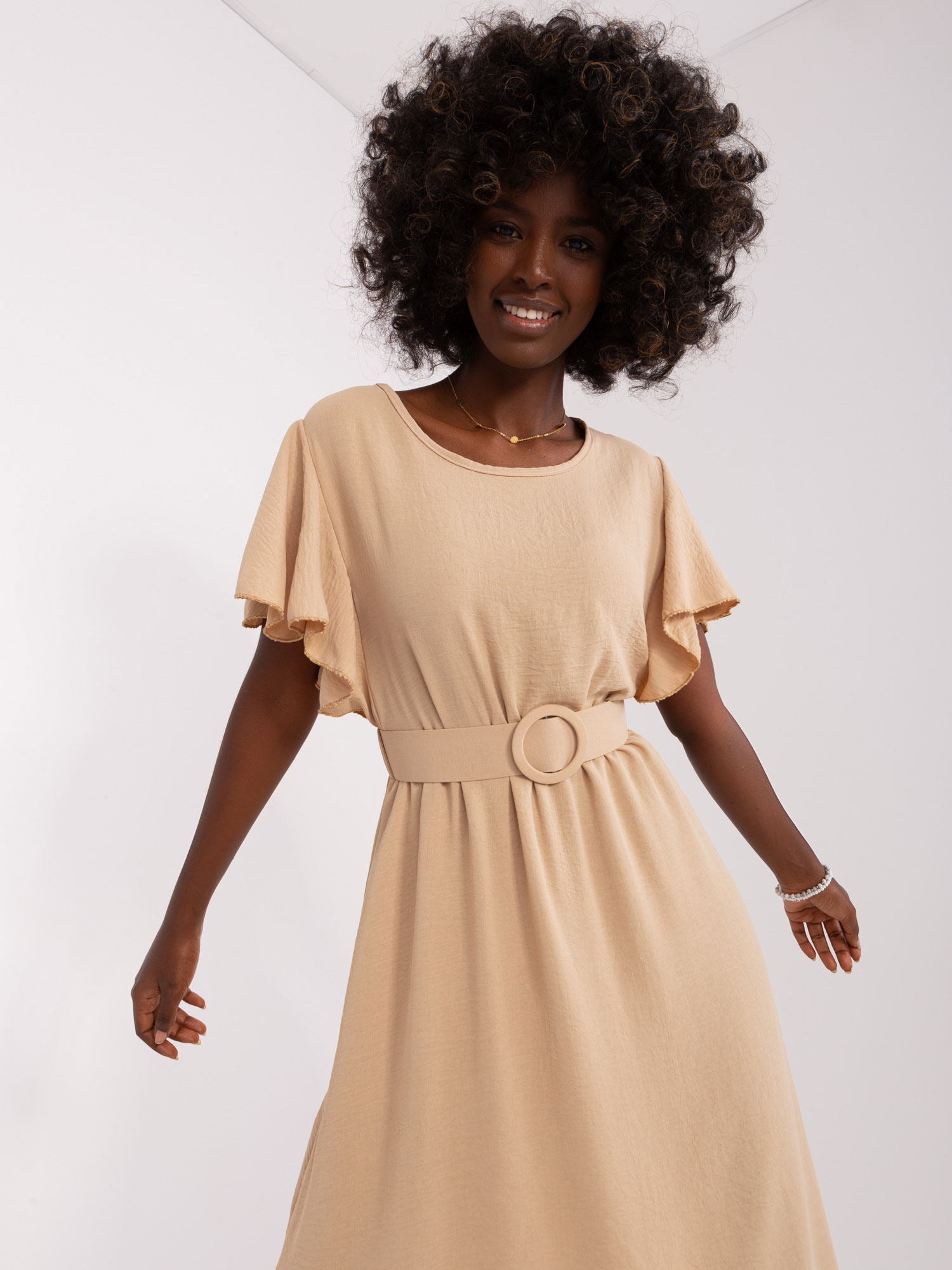 Sukienka Beżowy - obrazek 4